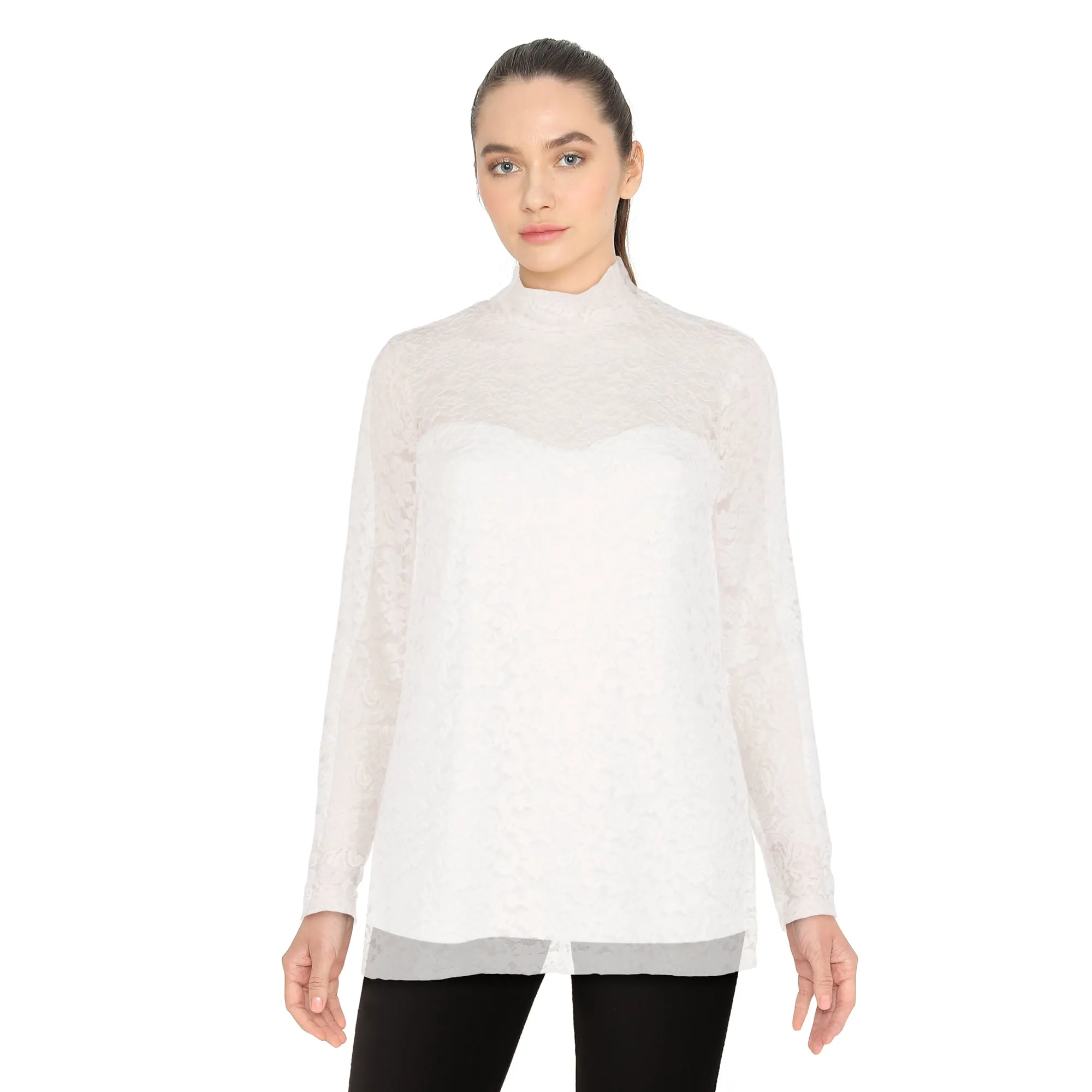 lily morgan Women's High Neck Lace Top sold by Giant Tiger product image thumbnail 3