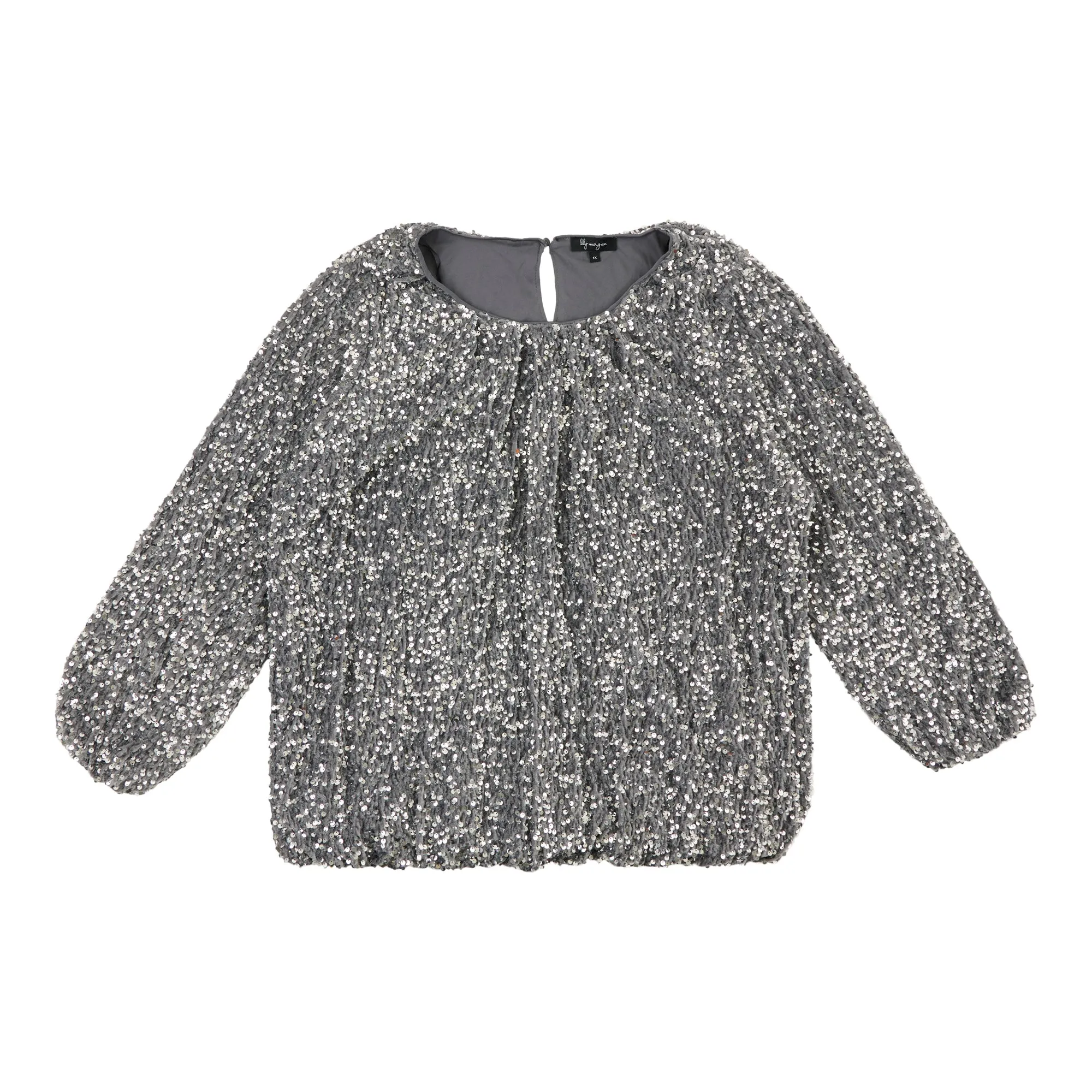 lily morgan Women's Plus Velvet Sequin Top sold by Giant Tiger product image thumbnail 4