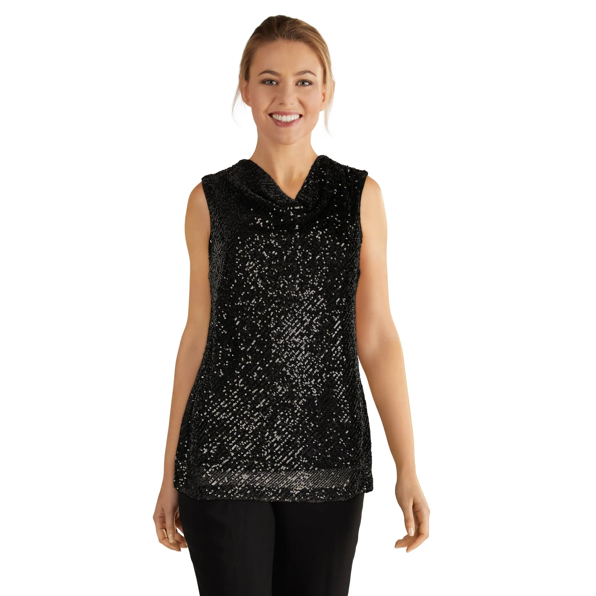 lily morgan Women's Cowl Neck Sequined Camisole sold by Giant Tiger product image thumbnail 2