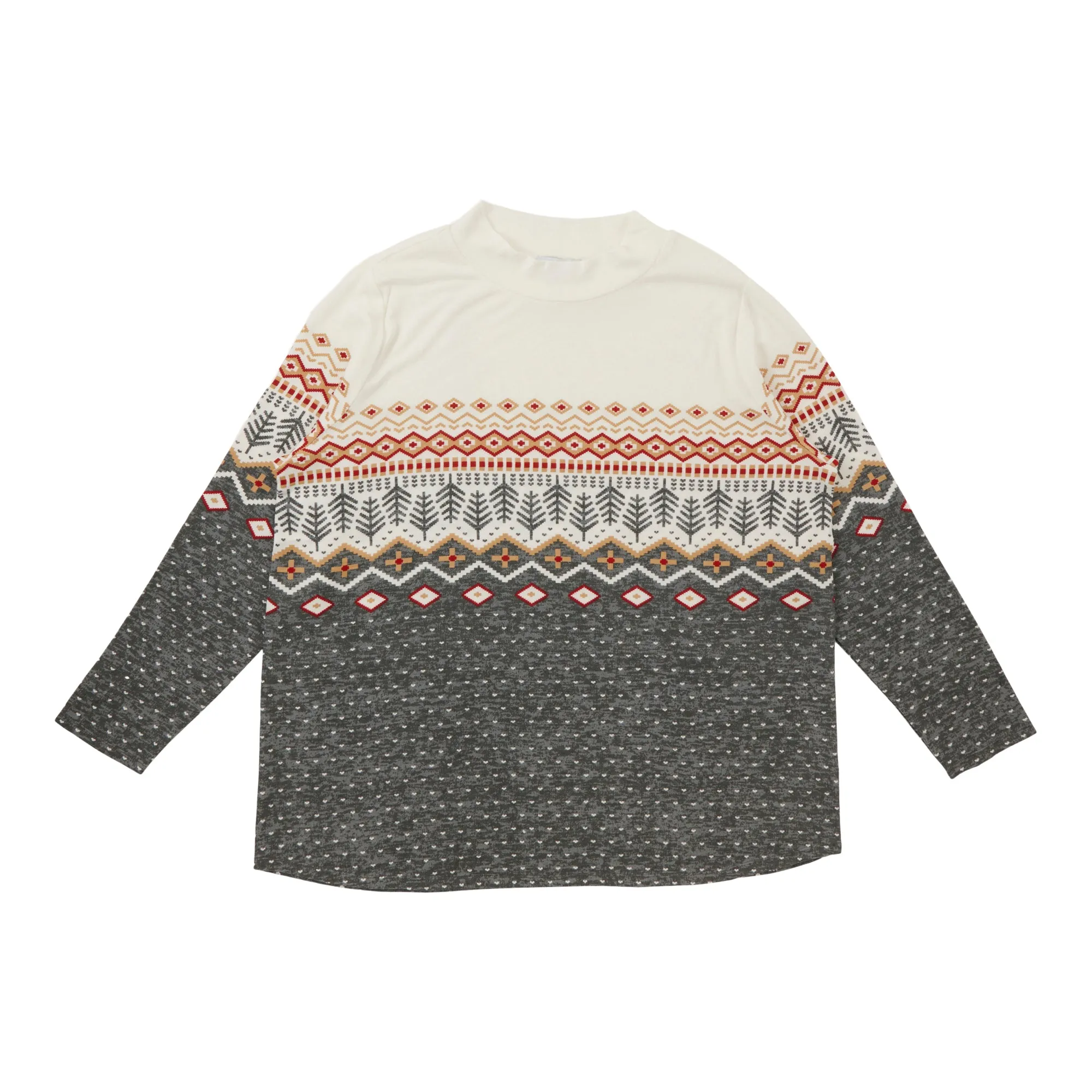 mySTYLE Women's Plus Faie Isle Mock-Neck Sweater sold by Giant Tiger product image thumbnail 2