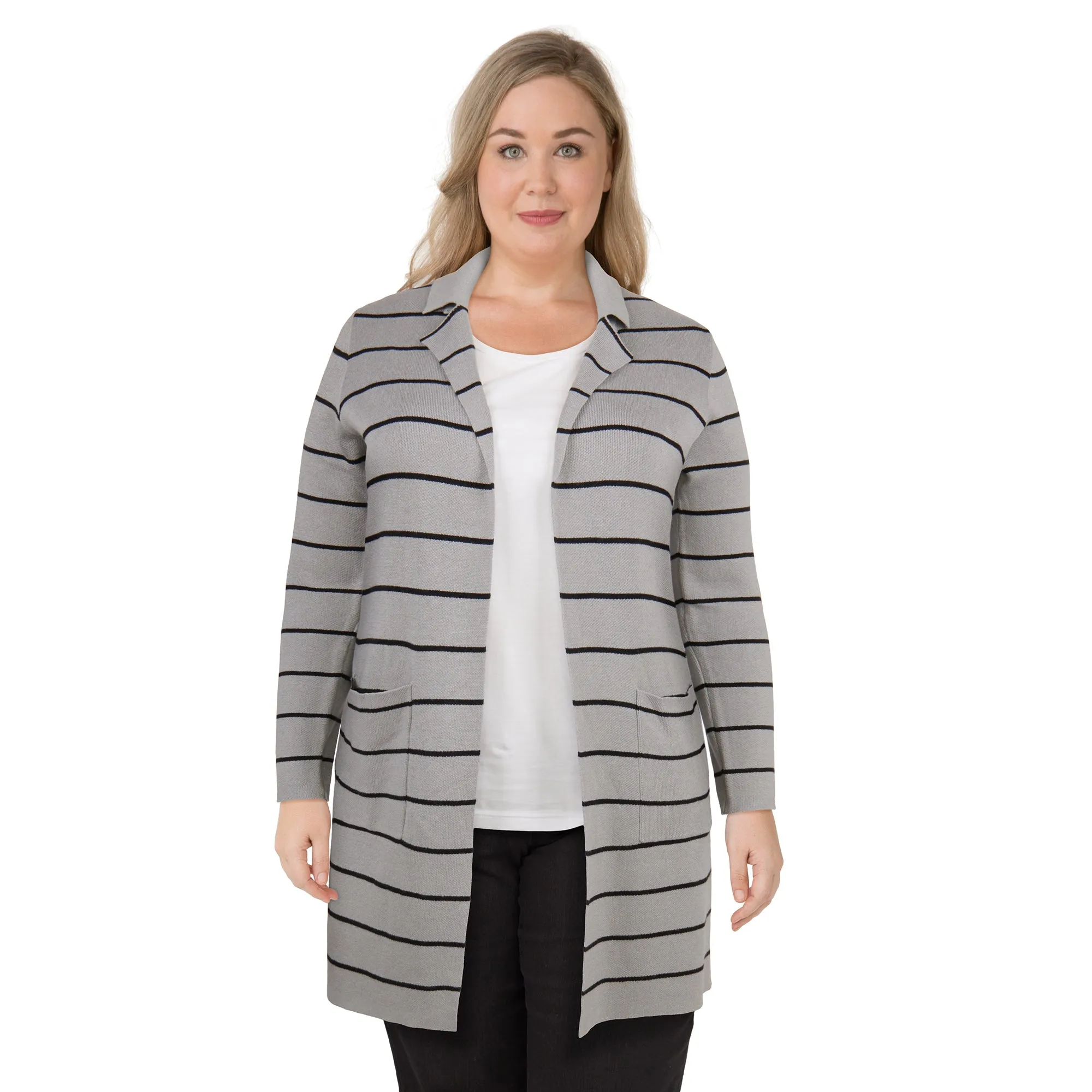 lily morgan Women's Striped Cardigan sold by Giant Tiger product image thumbnail 2