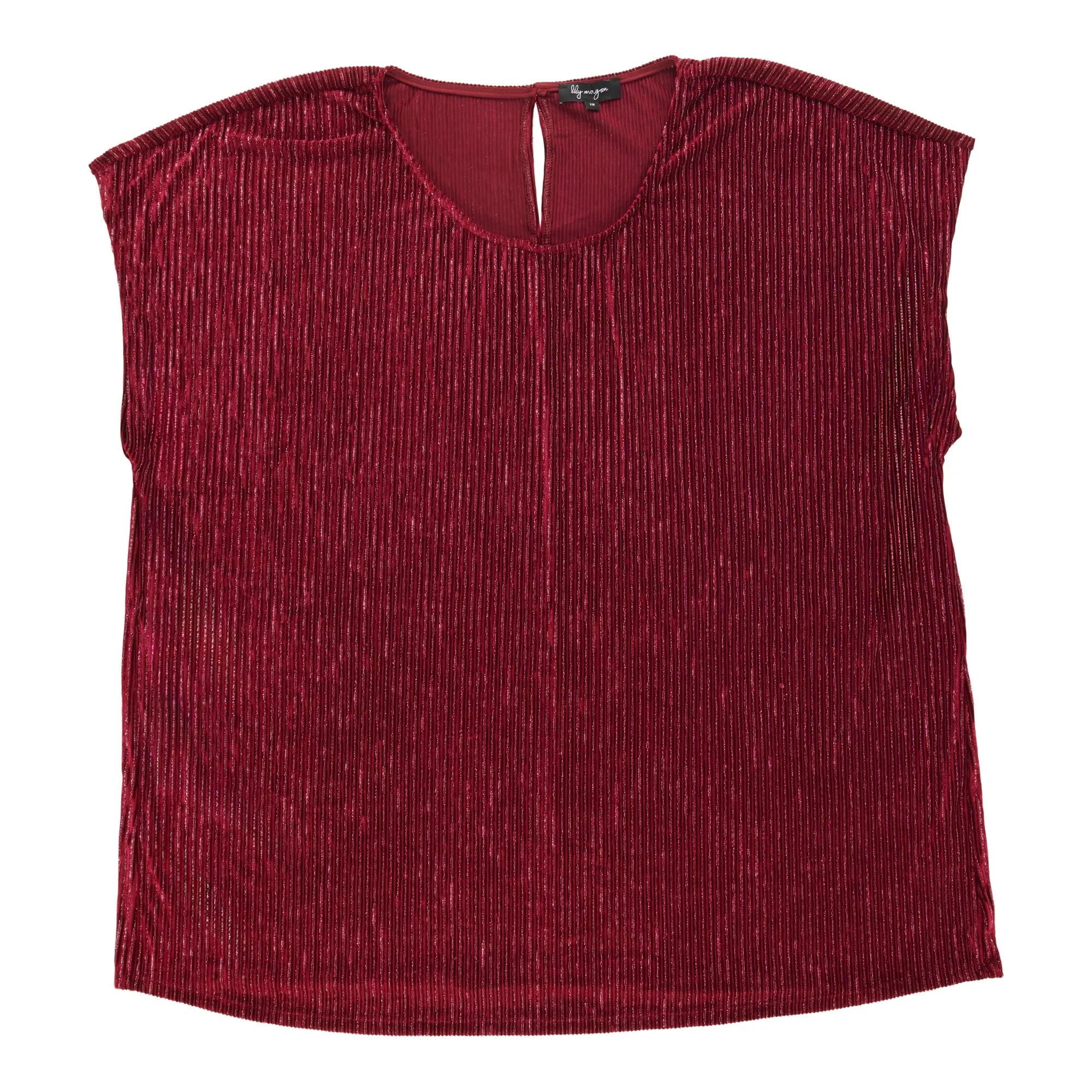 lily morgan Women's Plus Velvet Short Sleeve Top sold by Giant Tiger product image thumbnail 4