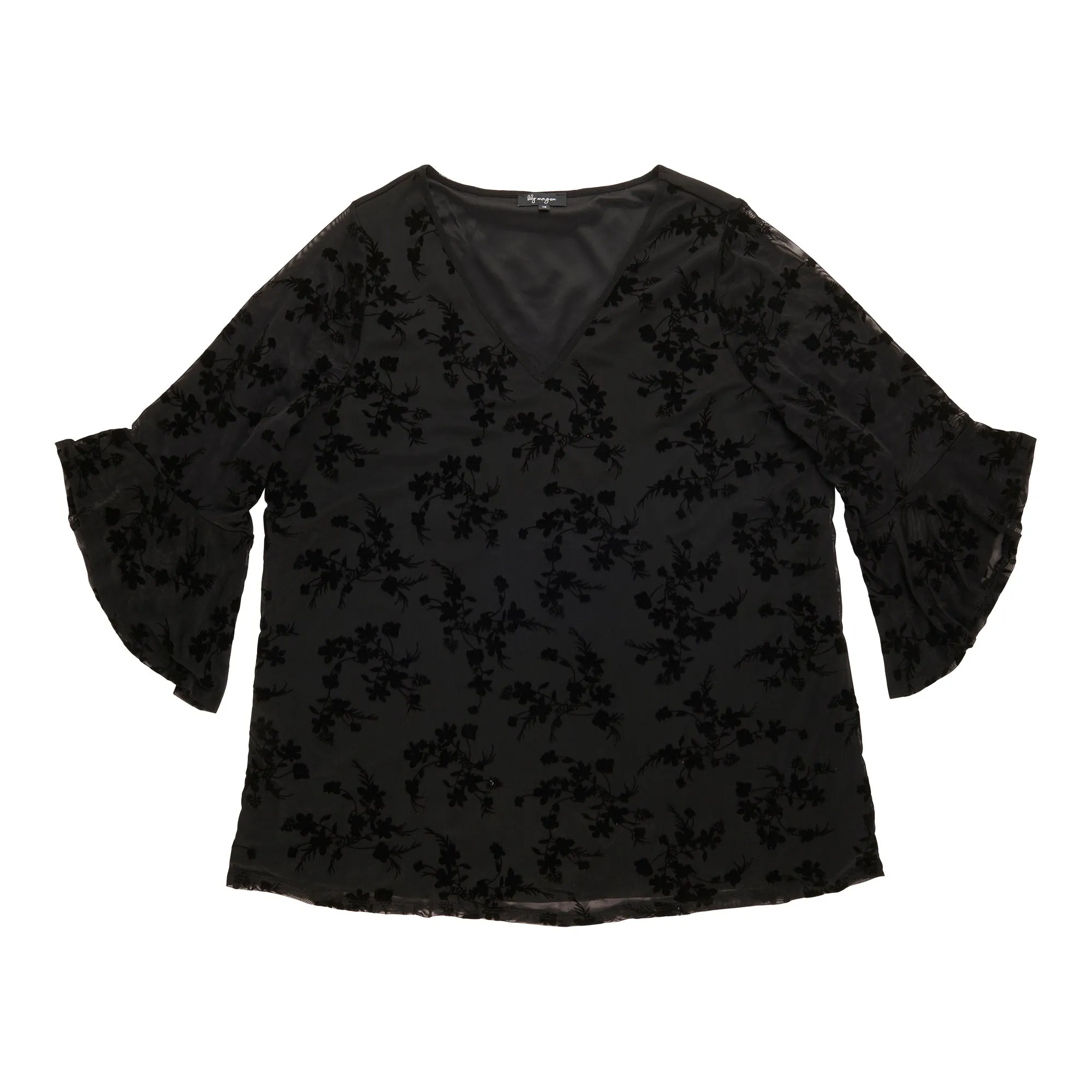 lily morgan Women's Plus Long Sleeve Lace Top sold by Giant Tiger