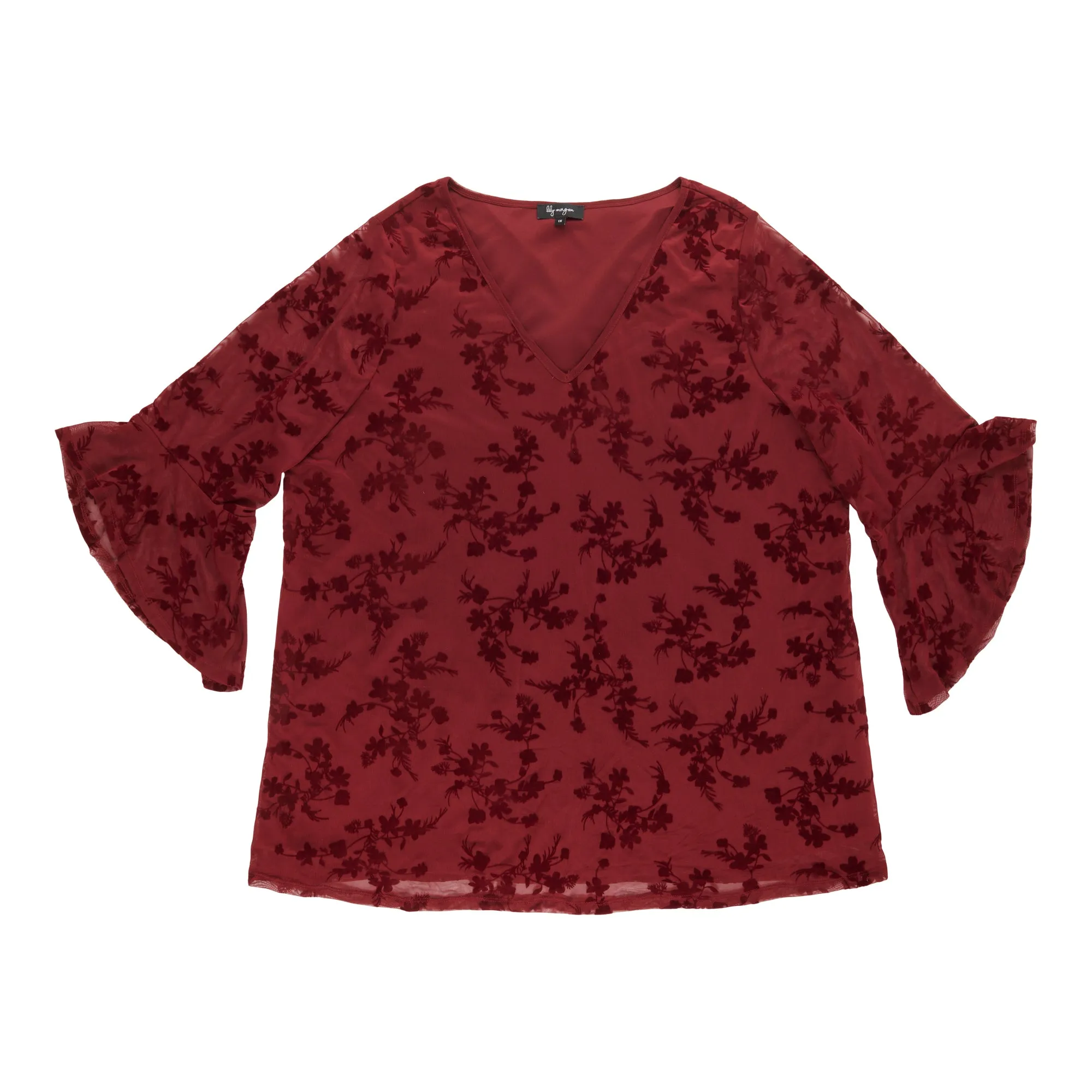 lily morgan Women's Plus Long Sleeve Lace Top sold by Giant Tiger product image thumbnail 2