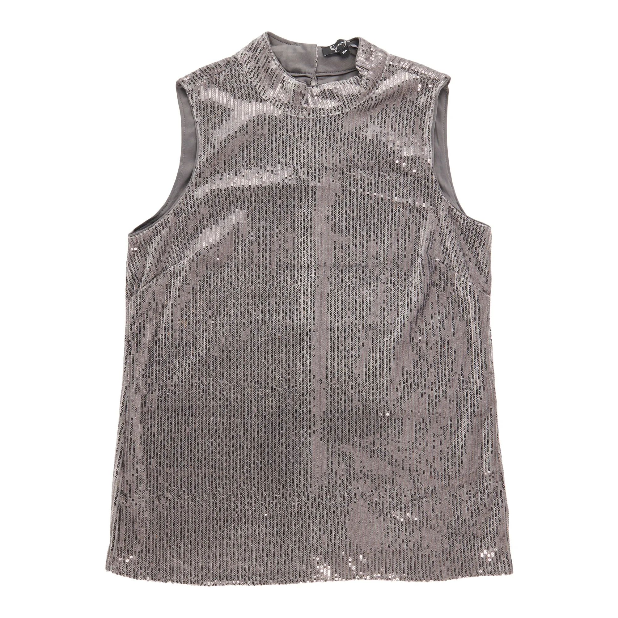 lily morgan Women's Velvet Sequin Mock Neck Camisole sold by Giant Tiger product image thumbnail 3