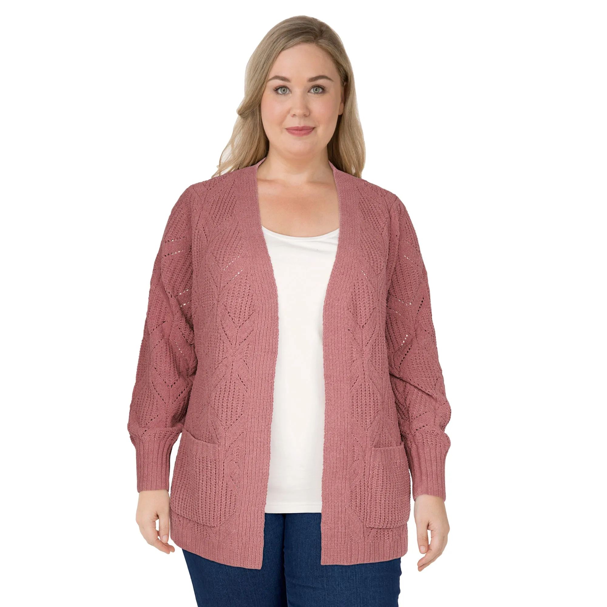 mySTYLE Women's Plus Chenille Cardigan sold by Giant Tiger product image thumbnail 2
