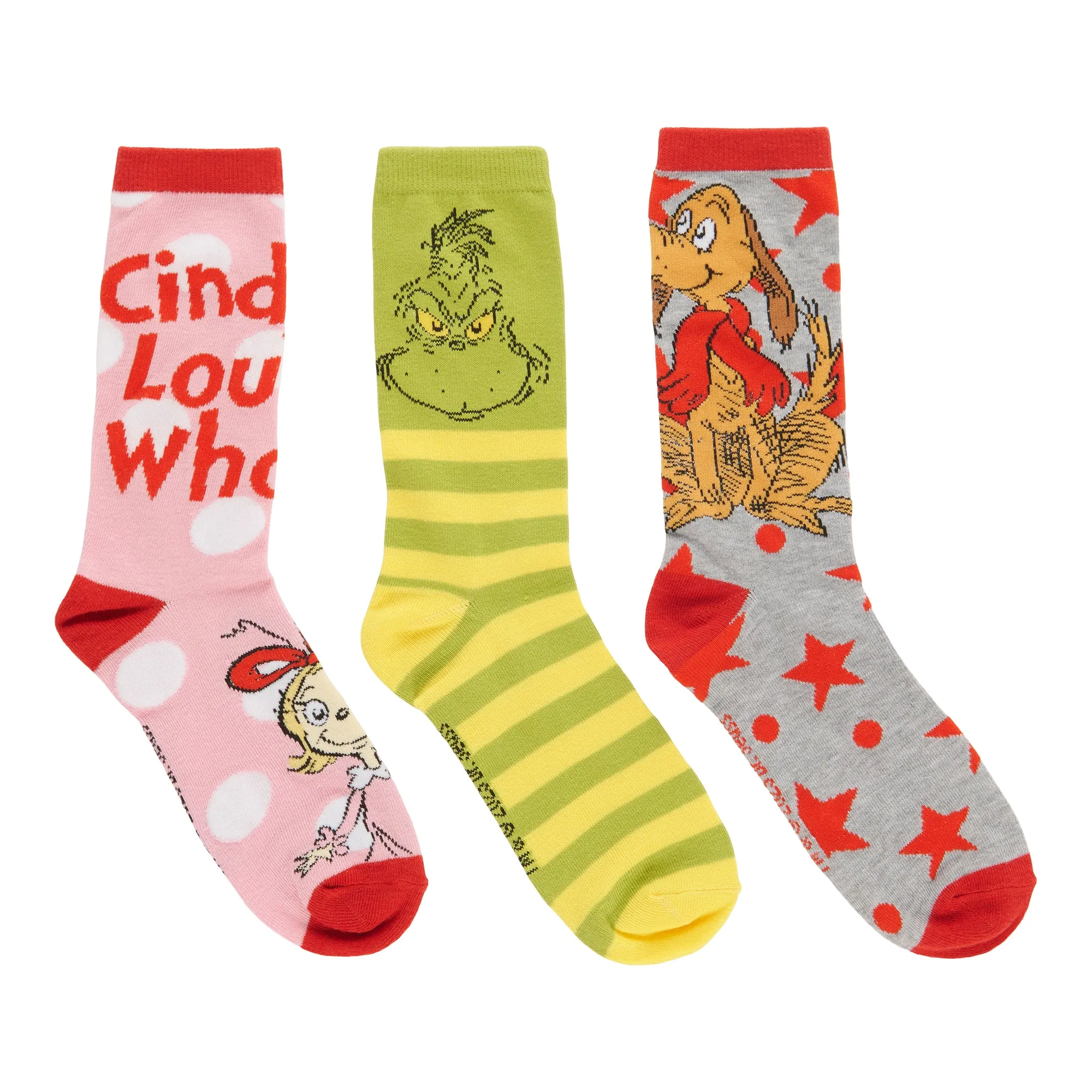 Women's Licensed Grinch Crew Socks, 3-Pack sold by Giant Tiger product image thumbnail 2