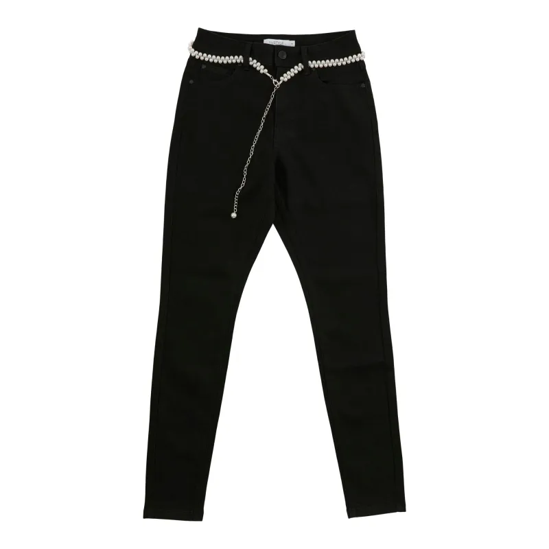 mySTYLE Women's Powerstretch Denim with Pearl Belt sold by Giant Tiger