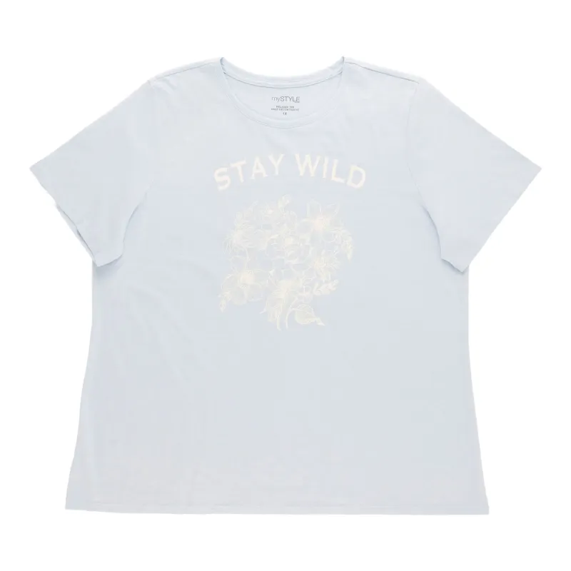 mySTYLE Women's Plus Crew Neck T-Shirt sold by Giant Tiger