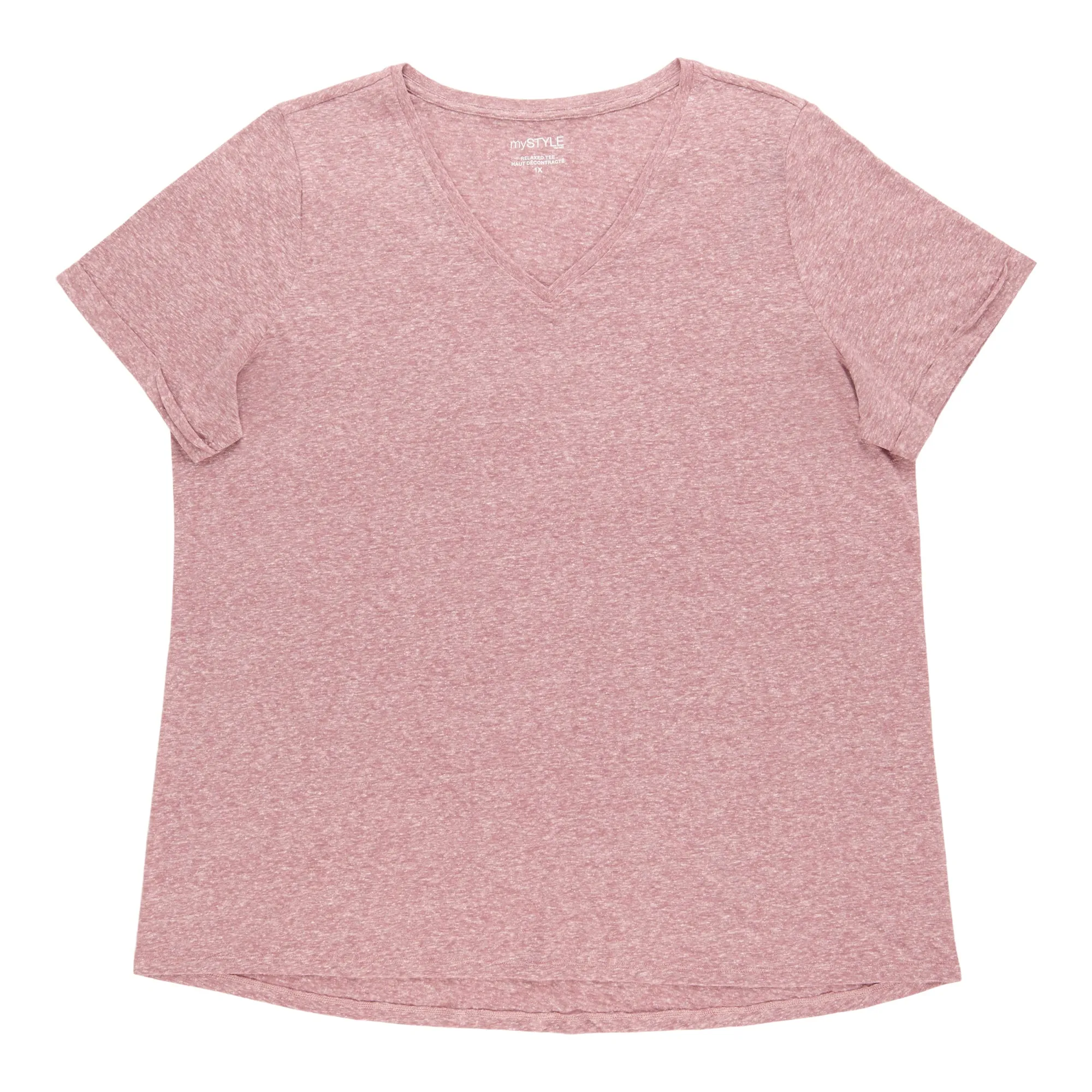 mySTYLE Women's Plus Relaxed V-Neck Tee sold by Giant Tiger product image thumbnail 3