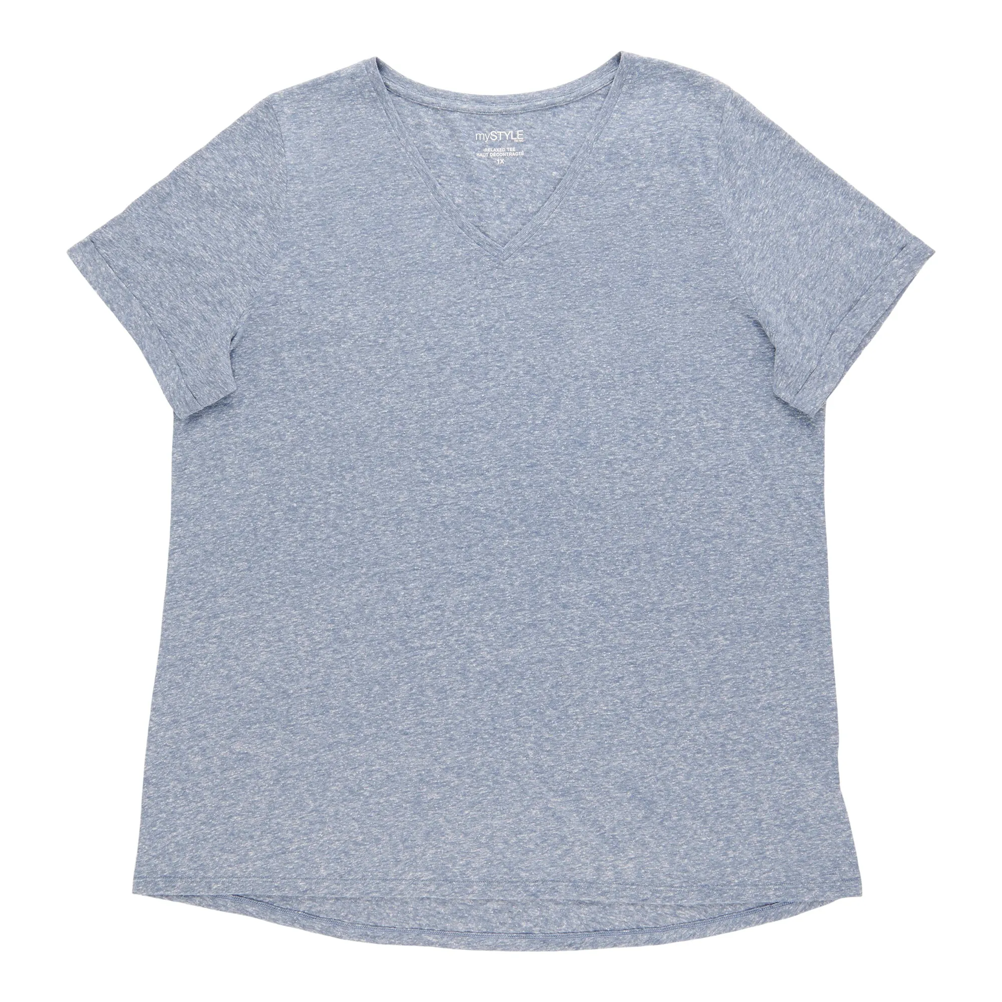 mySTYLE Women's Plus Relaxed V-Neck Tee sold by Giant Tiger