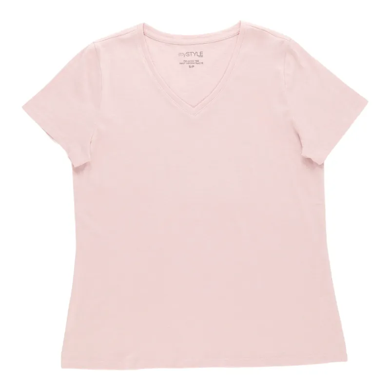 mySTYLE Women's Relaxed V-Neck Tee sold by Giant Tiger