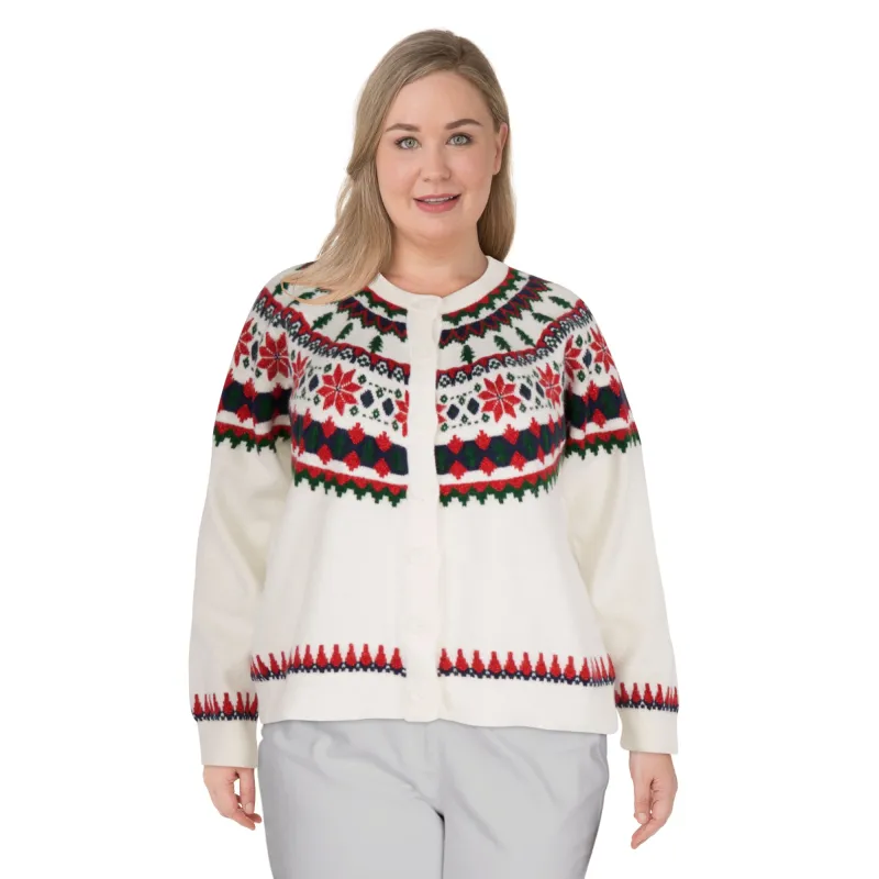 Comfy Cozy Women's Plus Christmas Cardigan sold by Giant Tiger