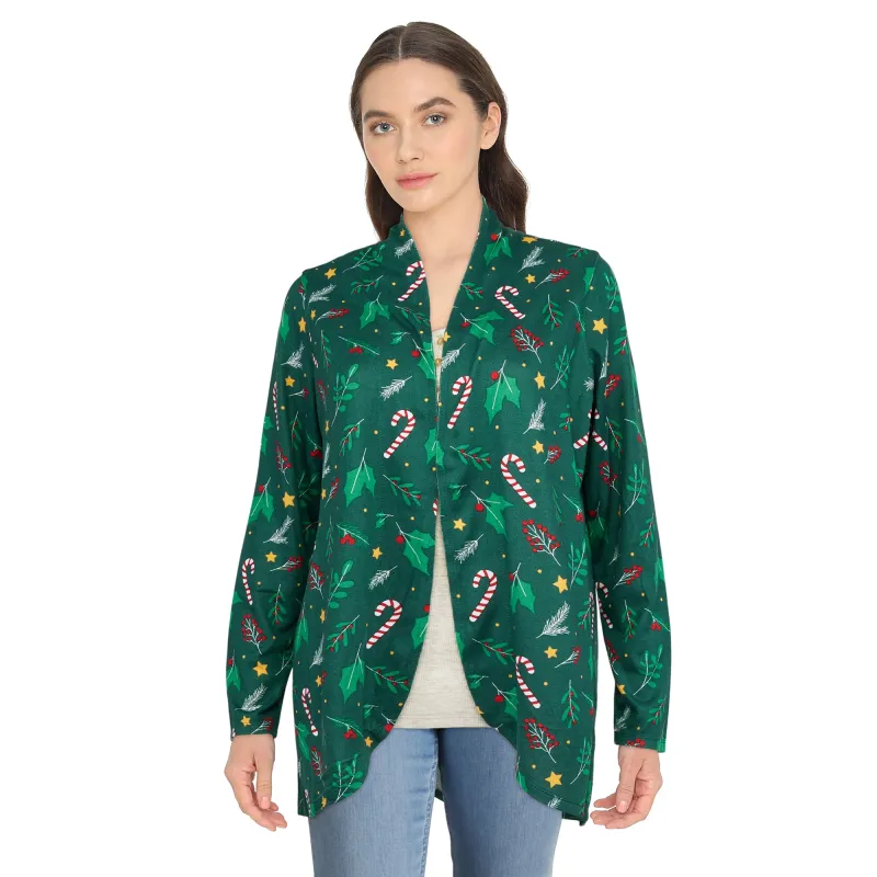 Comfy Cozy Women's Open Front Christmas Cardigan sold by Giant Tiger