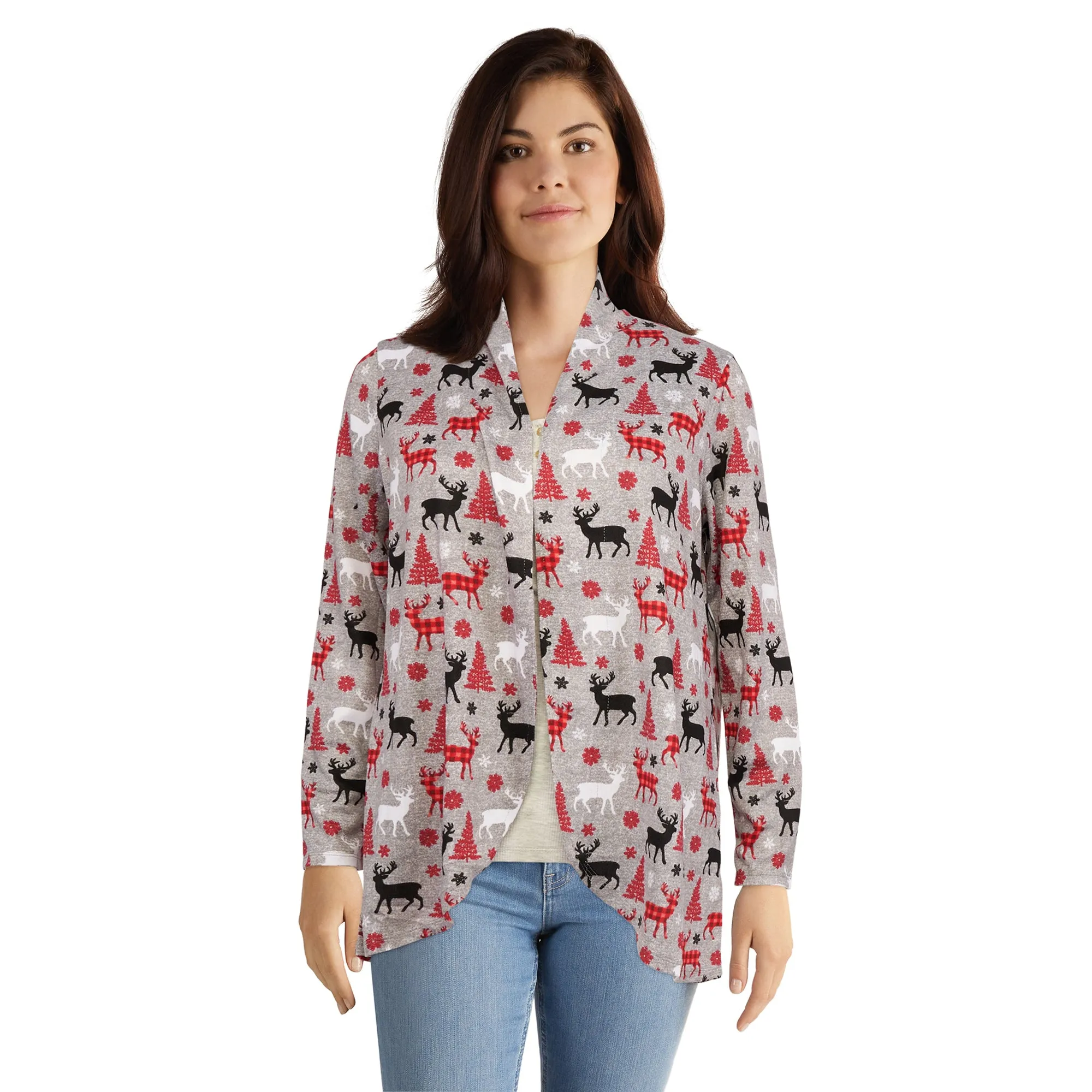 Comfy Cozy Women's Open Front Christmas Cardigan sold by Giant Tiger product image thumbnail 2