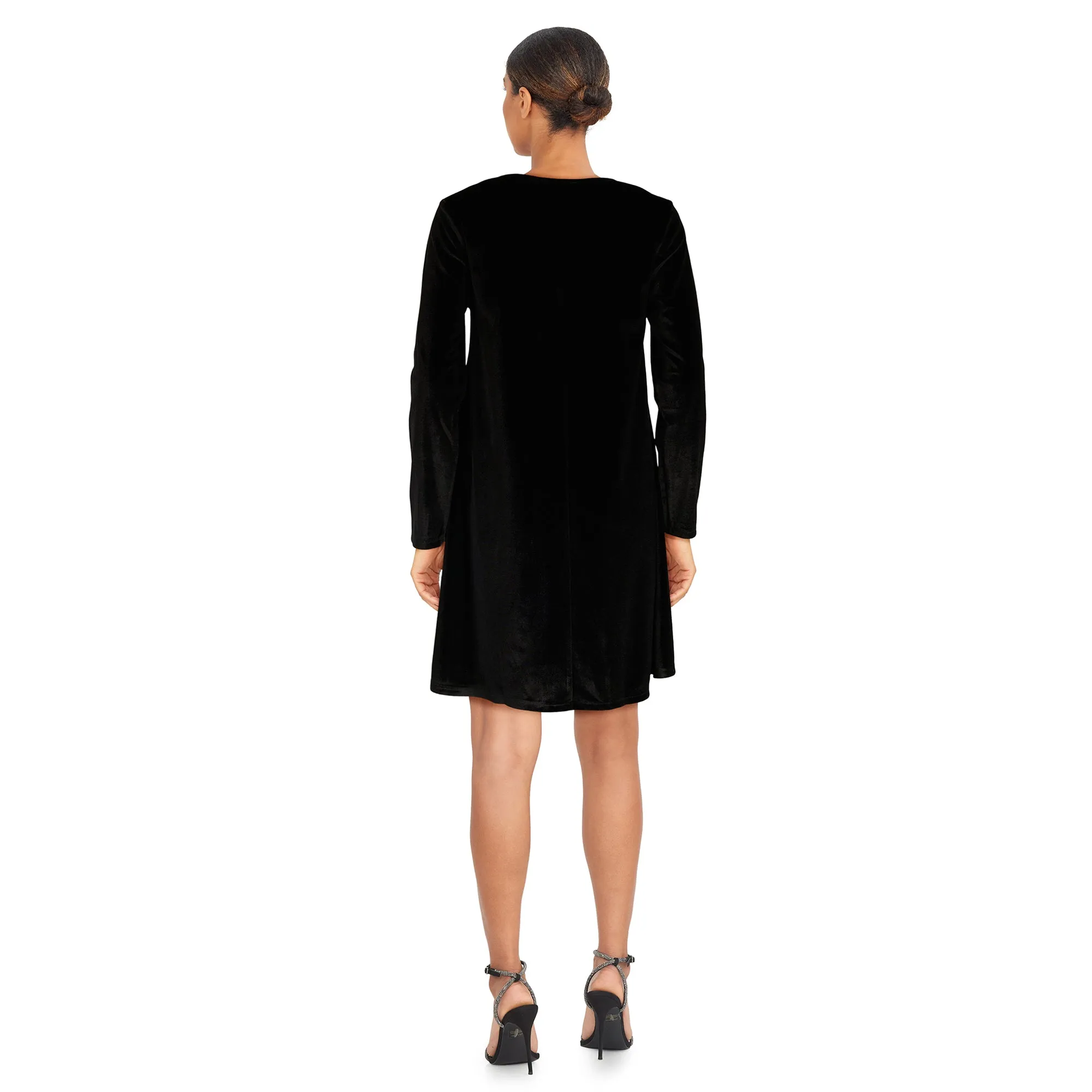 lily morgan Women's Velvet A-Line Dress sold by Giant Tiger product image thumbnail 2