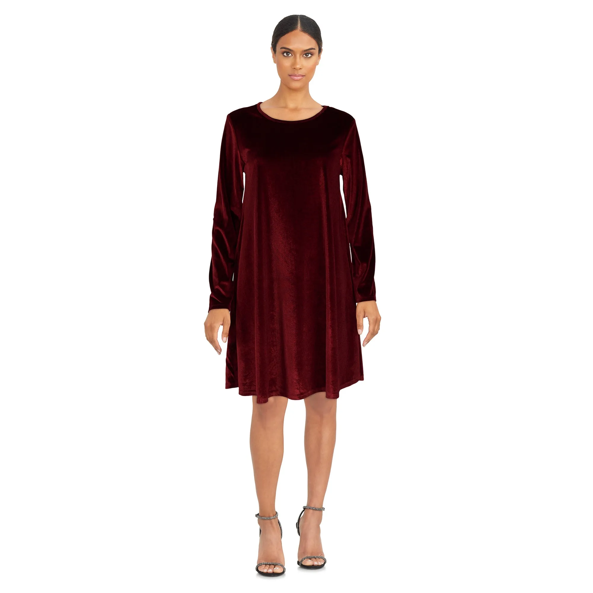 lily morgan Women's Velvet A-Line Dress sold by Giant Tiger product image thumbnail 3