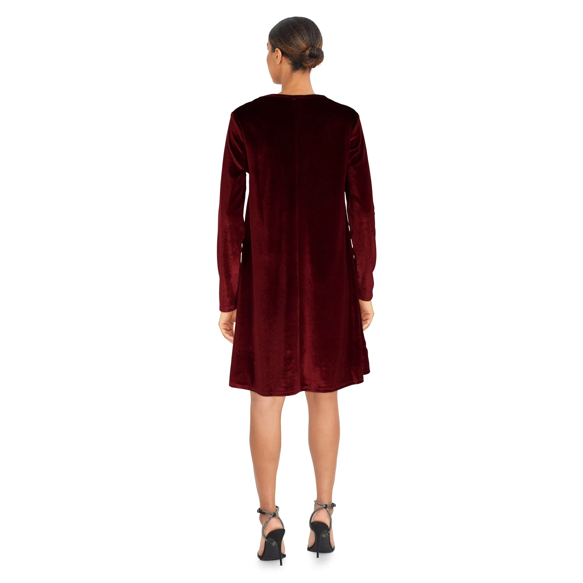 lily morgan Women's Velvet A-Line Dress sold by Giant Tiger product image thumbnail 4