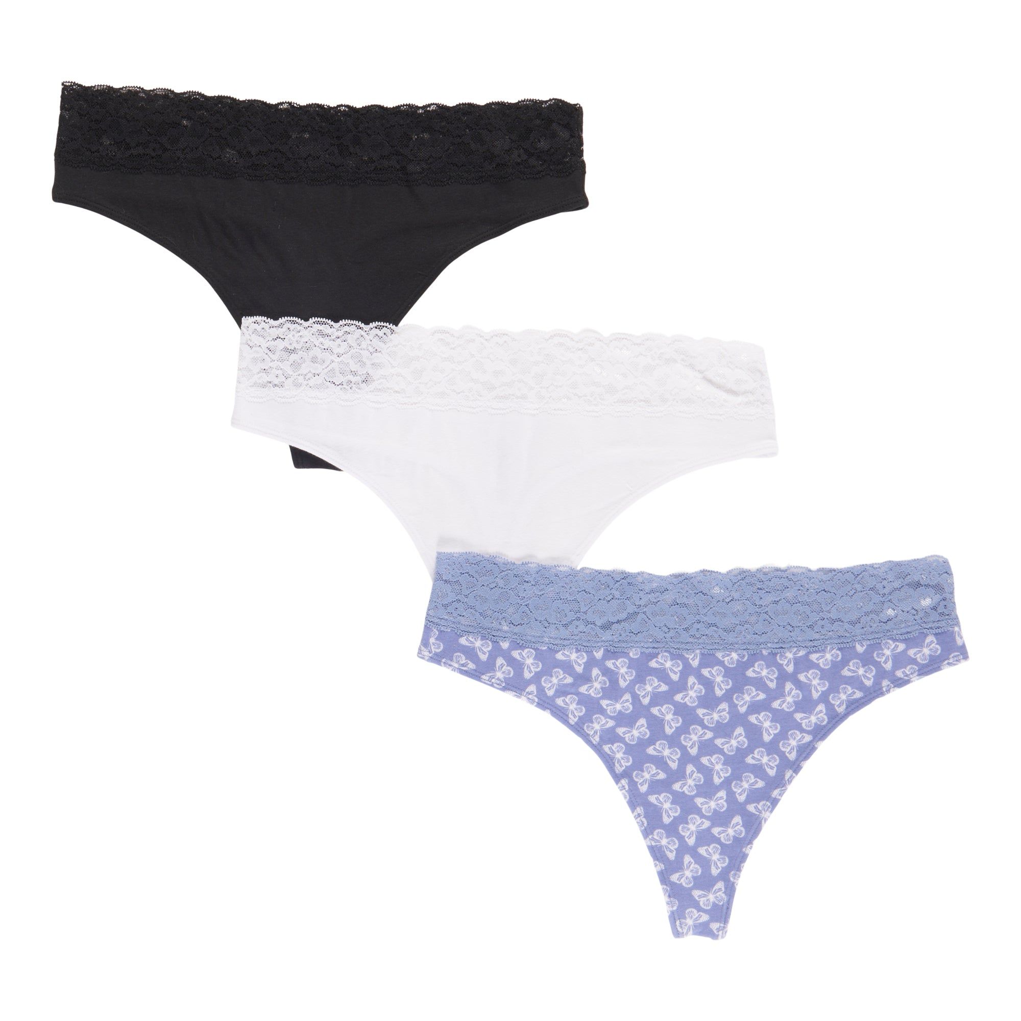 Carisma Women's Cotton Lace Thong, 3-Pack sold by Giant Tiger product image thumbnail 2