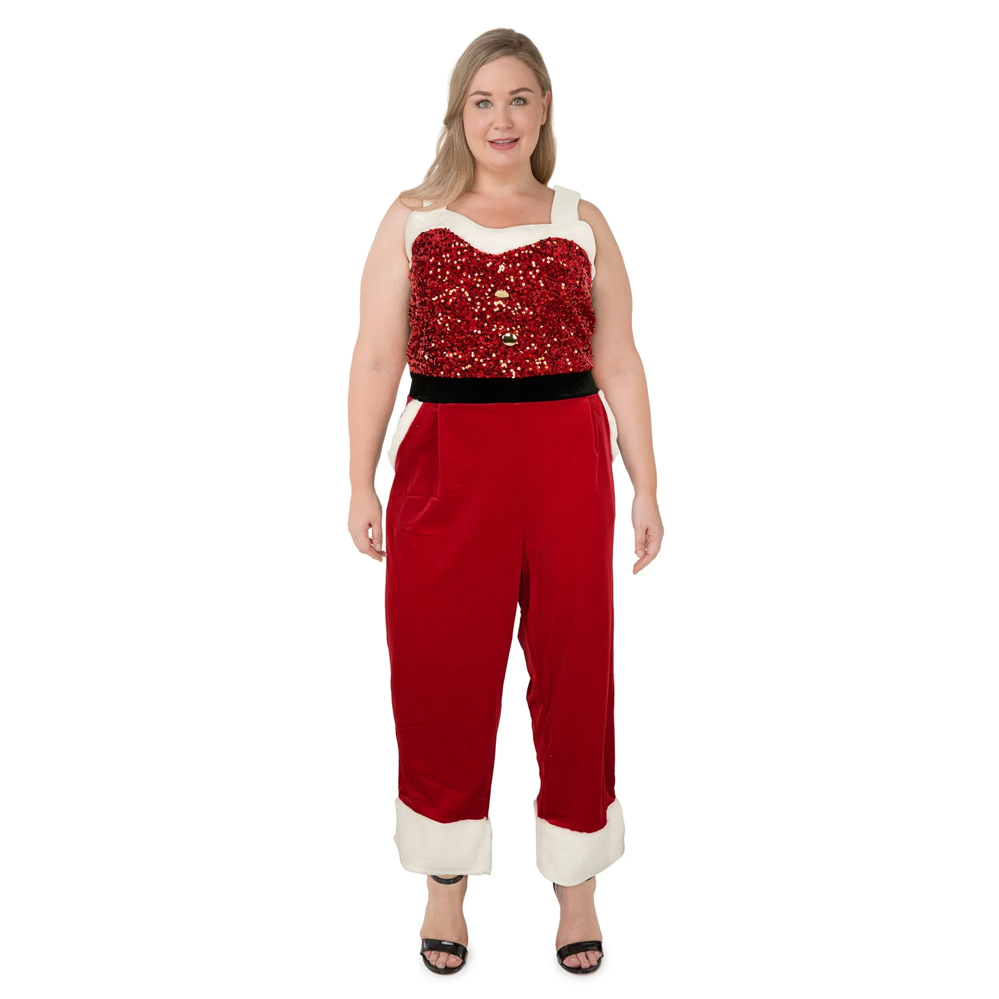 Comfy Cozy Women's Plus Santa Jumpsuit sold by Giant Tiger