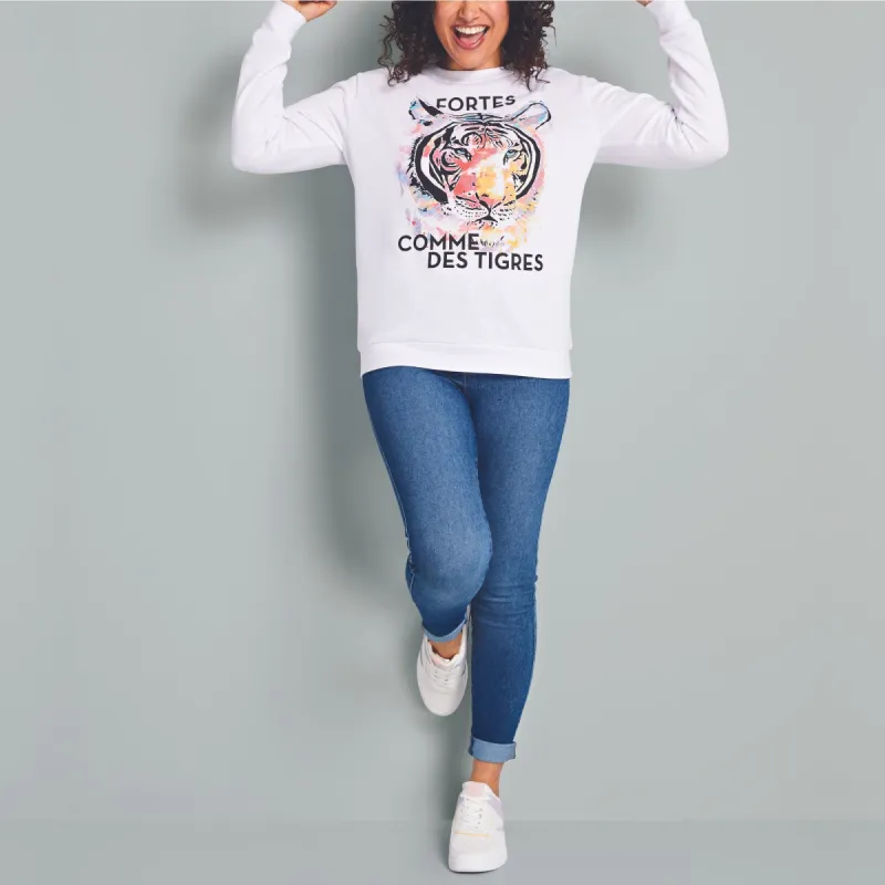 Women's International Women's Day Fleece Pullover, French sold by Giant Tiger