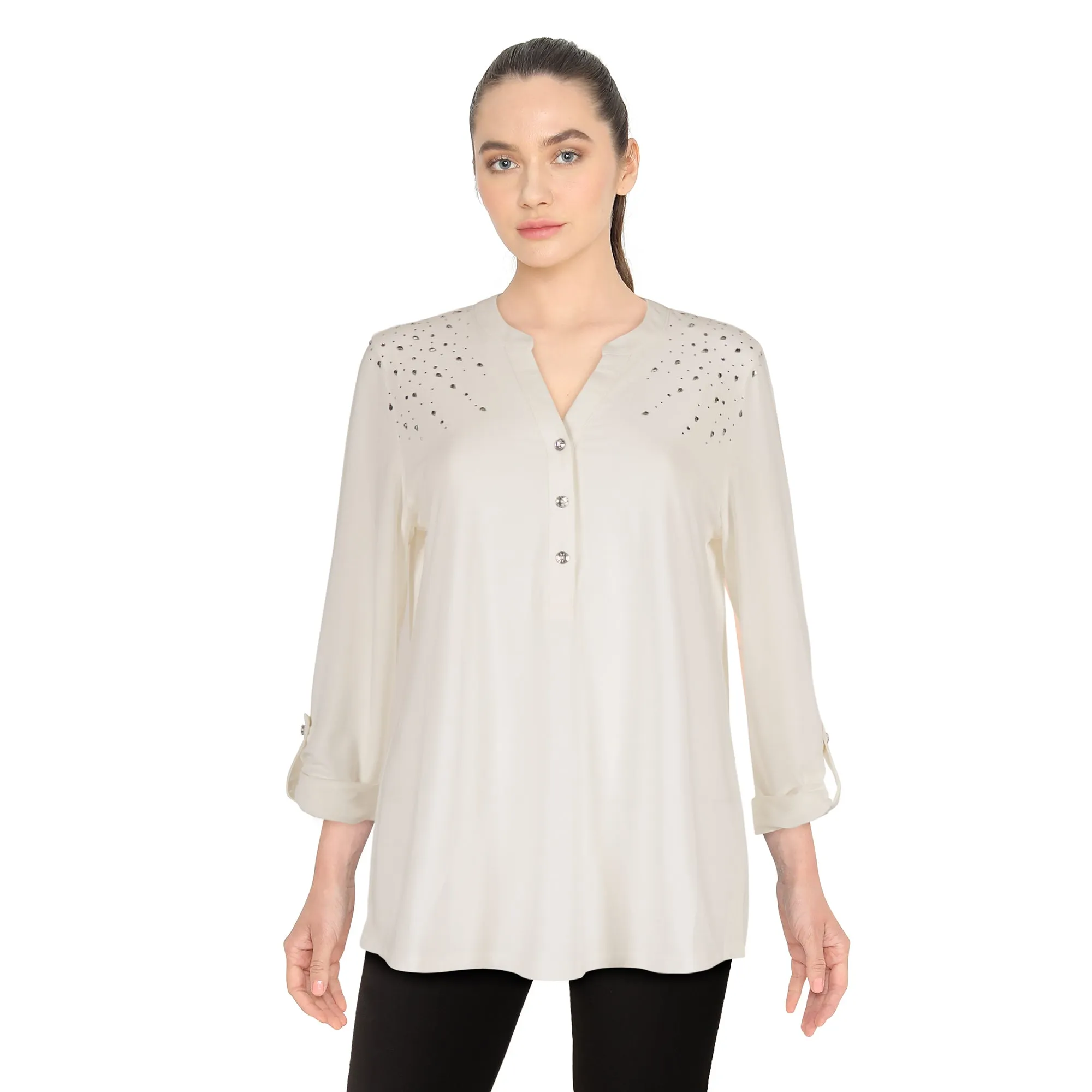 lily morgan Women's Rhinestone Detail Top sold by Giant Tiger