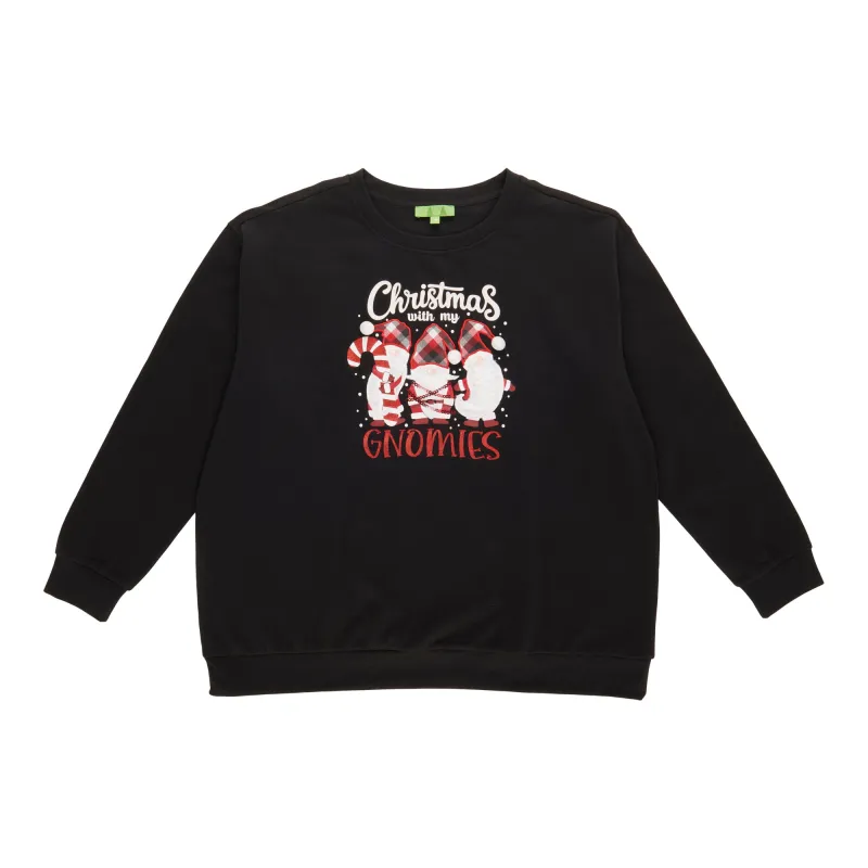 Comfy Cozy Women's Plus Holiday Fleece Top sold by Giant Tiger