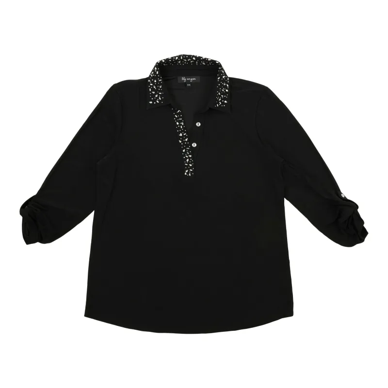 lily morgan Women's Collared Long Sleeve Top sold by Giant Tiger