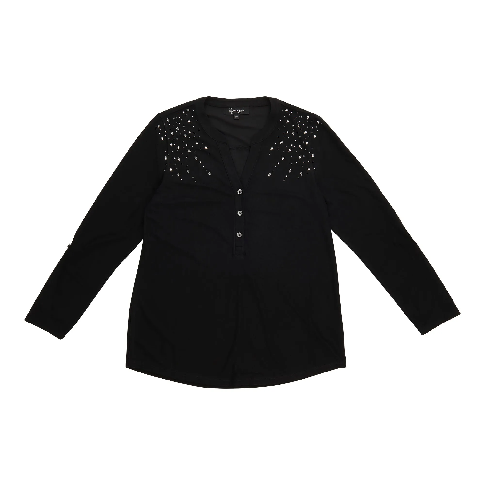 lily morgan Women's Rhinestone Detail Top sold by Giant Tiger