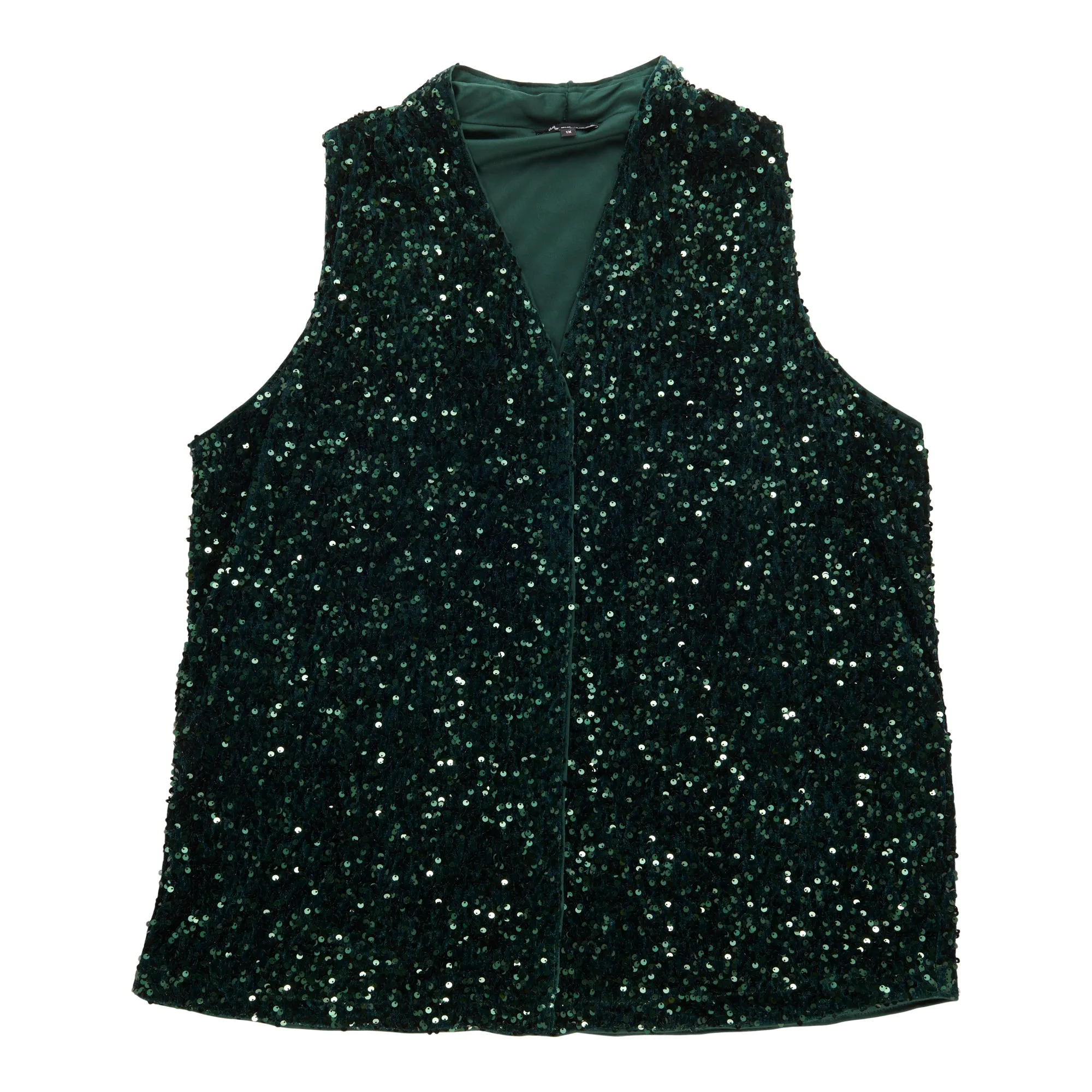 lily morgan Women's Plus Collared Sequined Camisole sold by Giant Tiger product image thumbnail 3