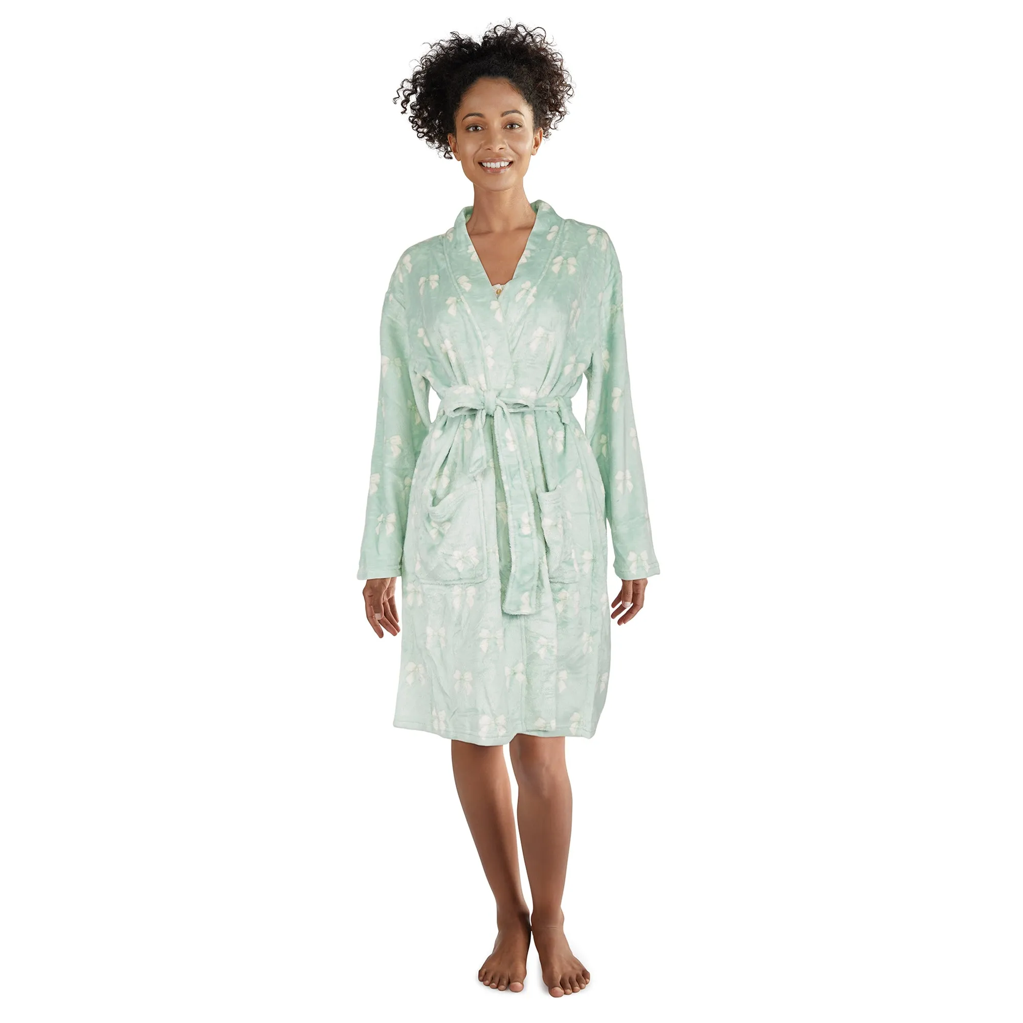 Carisma Women's Printed Plush Robe sold by Giant Tiger product image thumbnail 5