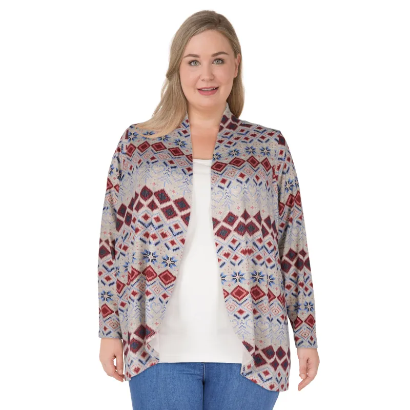 mySTYLE Women's Plus Open Front Cardigan sold by Giant Tiger