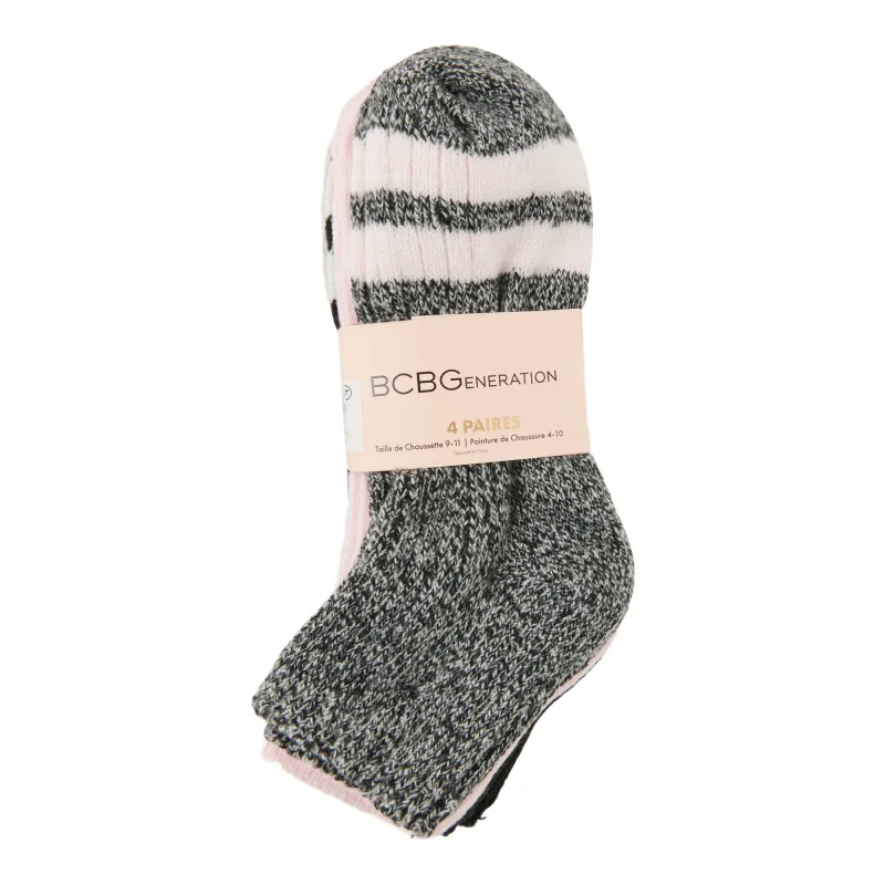 Women's Branded Super Soft Quarter Crew Socks, 4-Pack sold by Giant Tiger