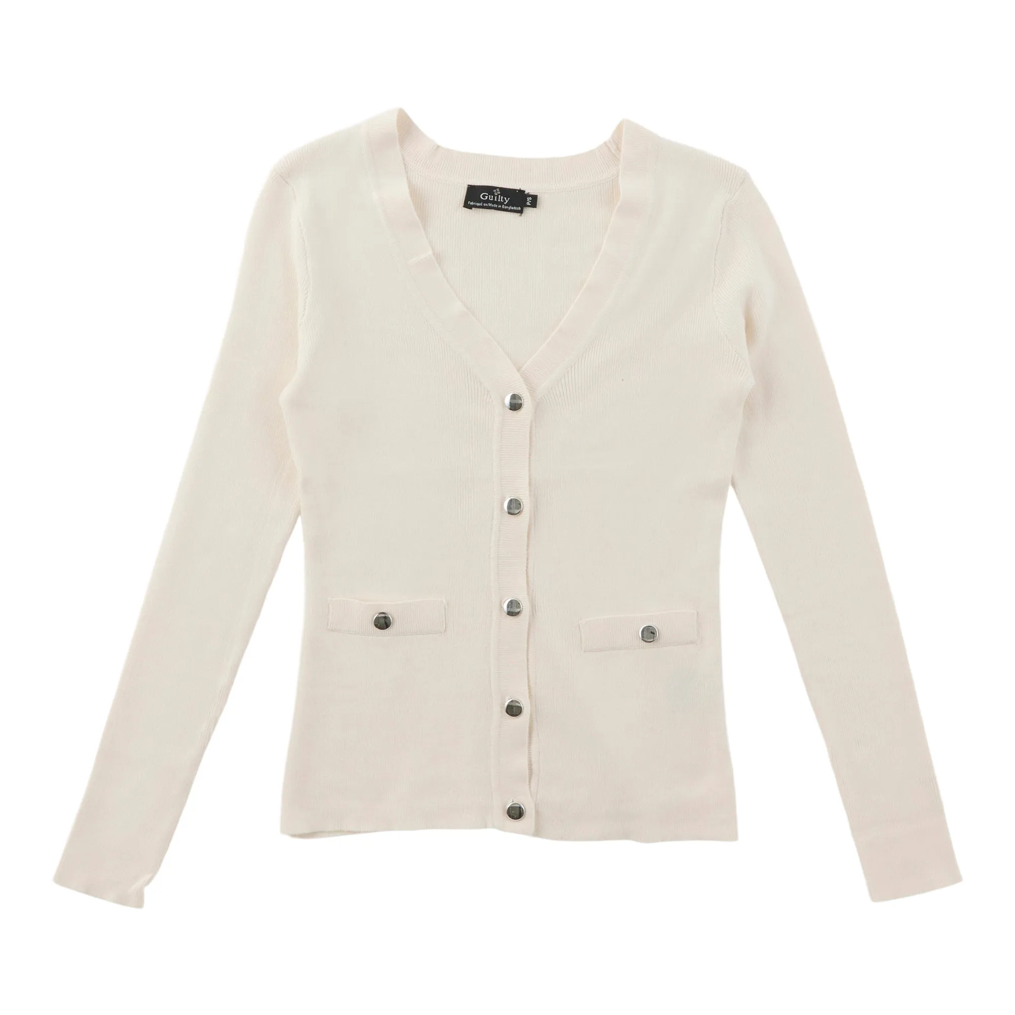 Women's Ribbed Cardigan with Faux Pockets sold by Giant Tiger