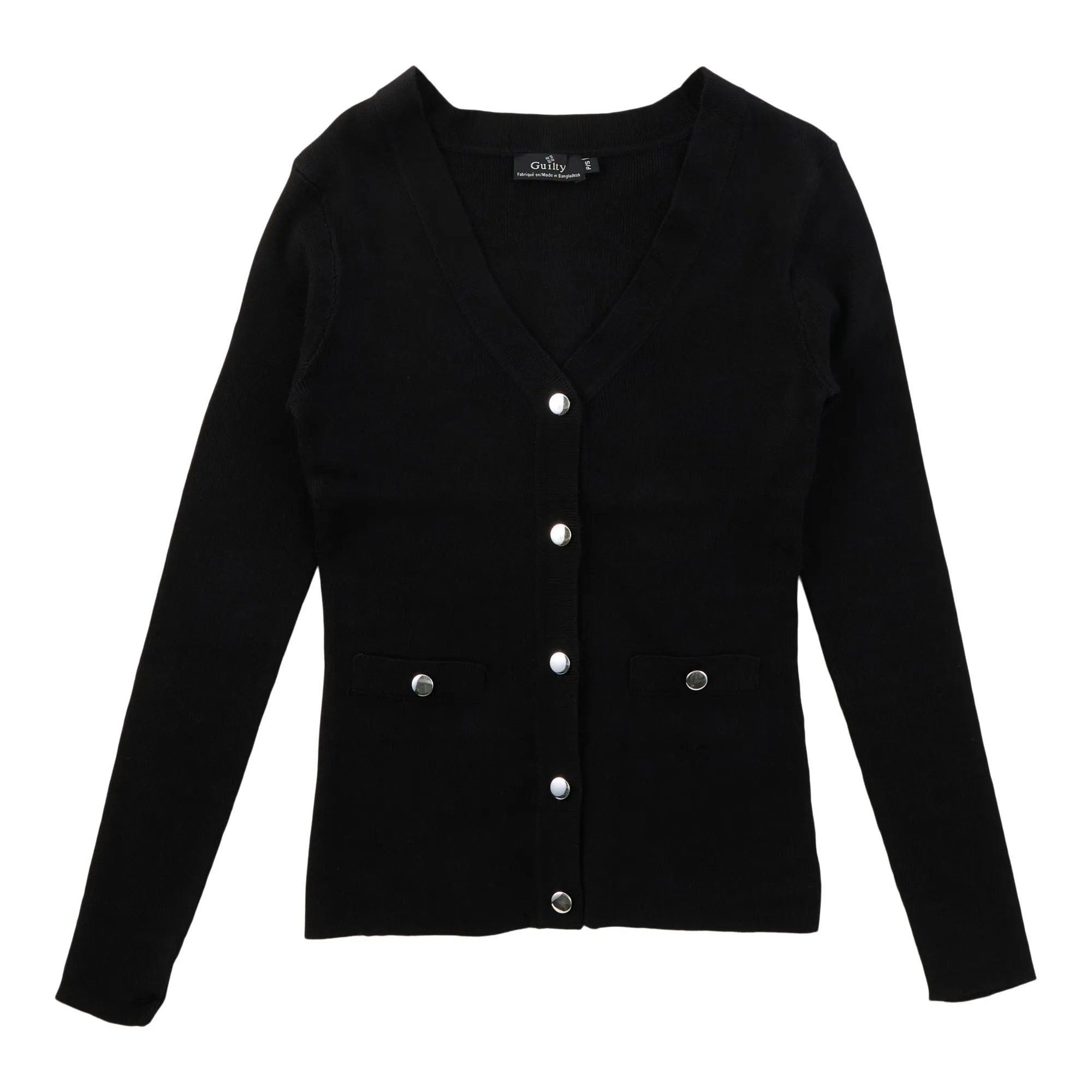 Women's Ribbed Cardigan with Faux Pockets sold by Giant Tiger product image thumbnail 2