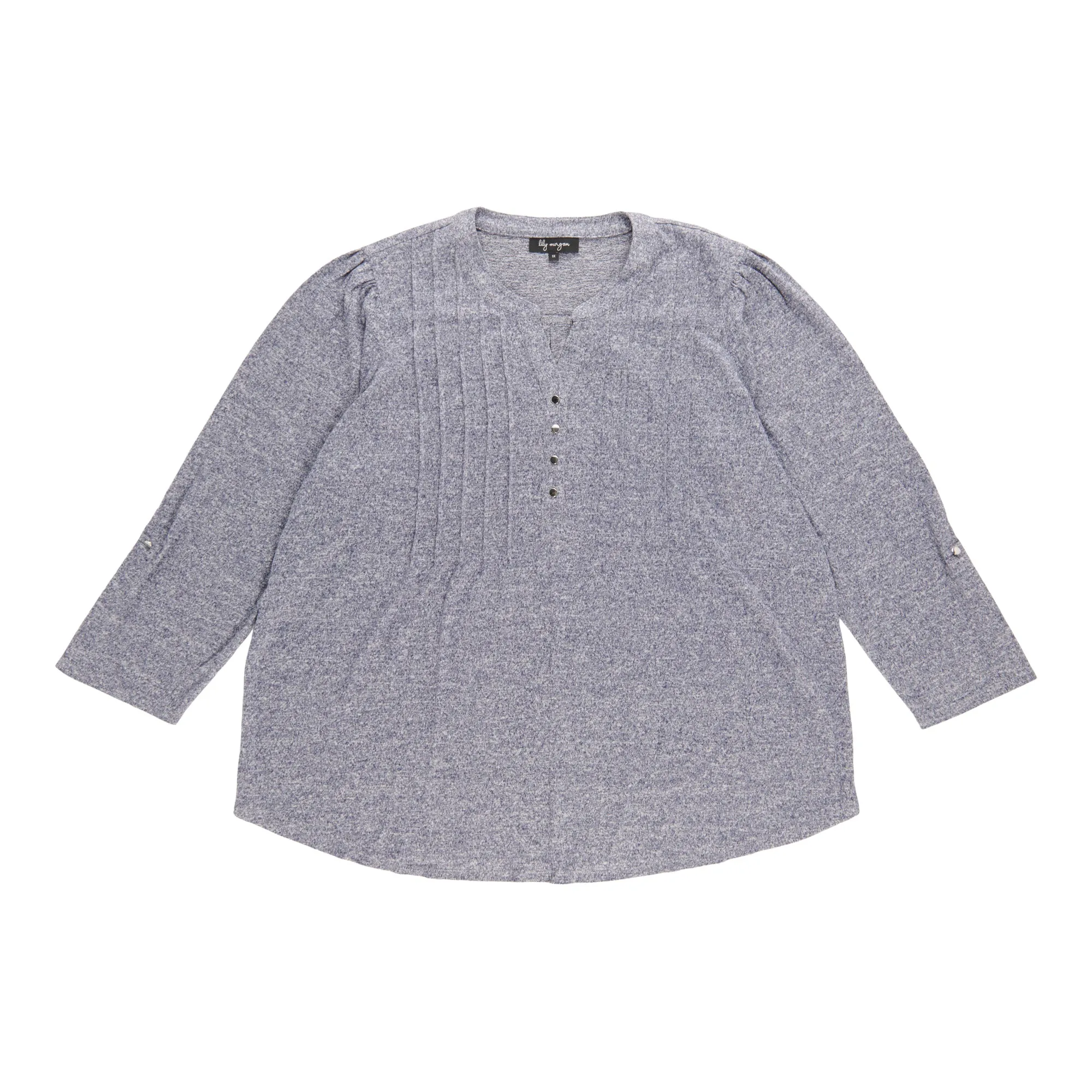 lily morgan Women's Plus Long Sleeve Pintuck Top sold by Giant Tiger product image thumbnail 3