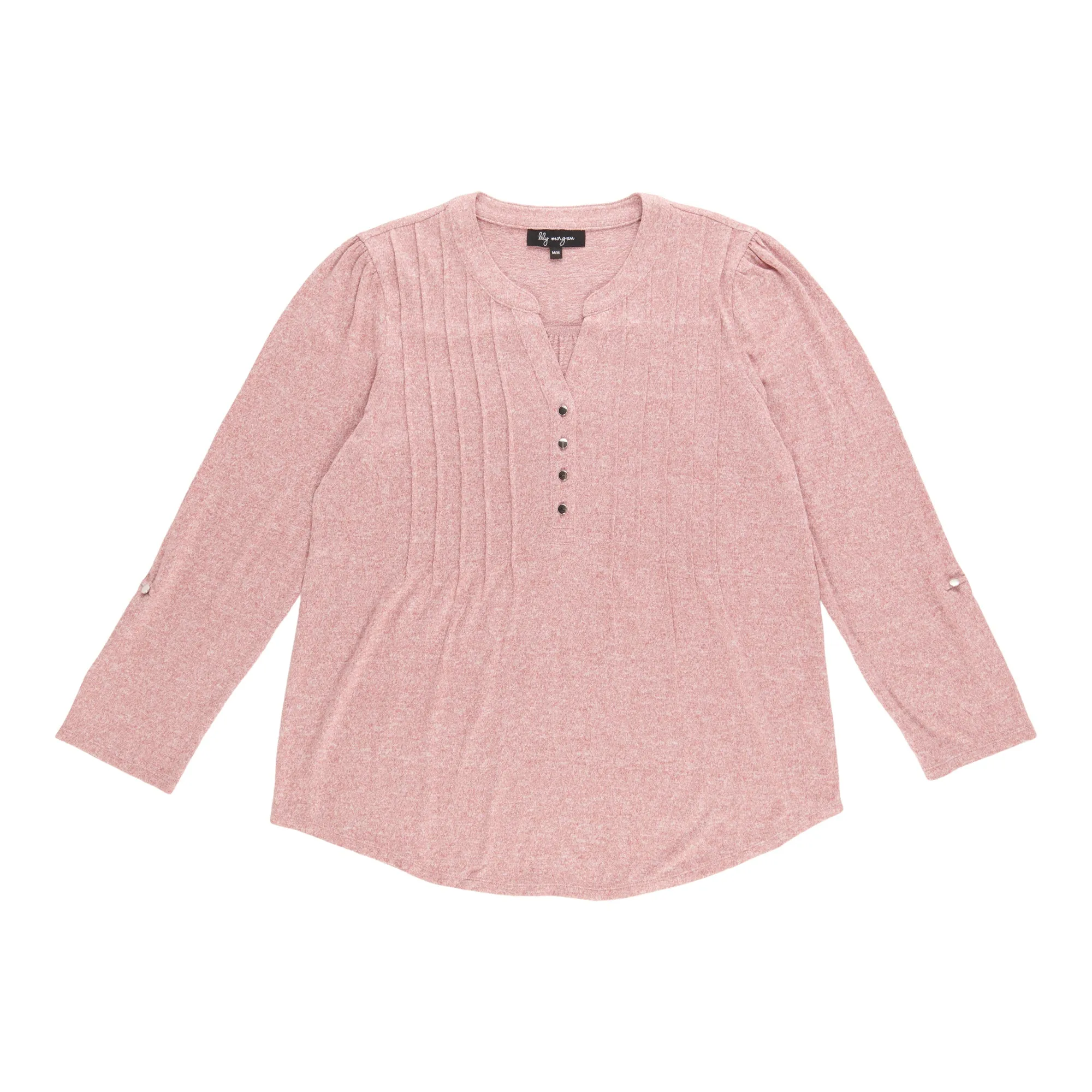 lily morgan Women's Long Sleeve Pintuck Top sold by Giant Tiger