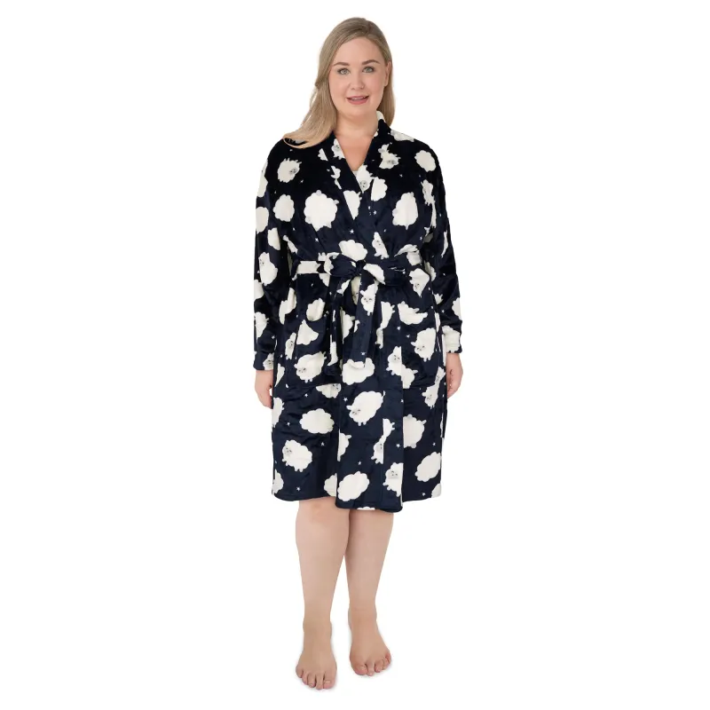 Carisma Women's Plus Printed Plush Robe sold by Giant Tiger
