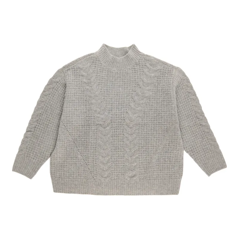 mySTYLE Women's Plus Mock-Neck Cable Sweater sold by Giant Tiger