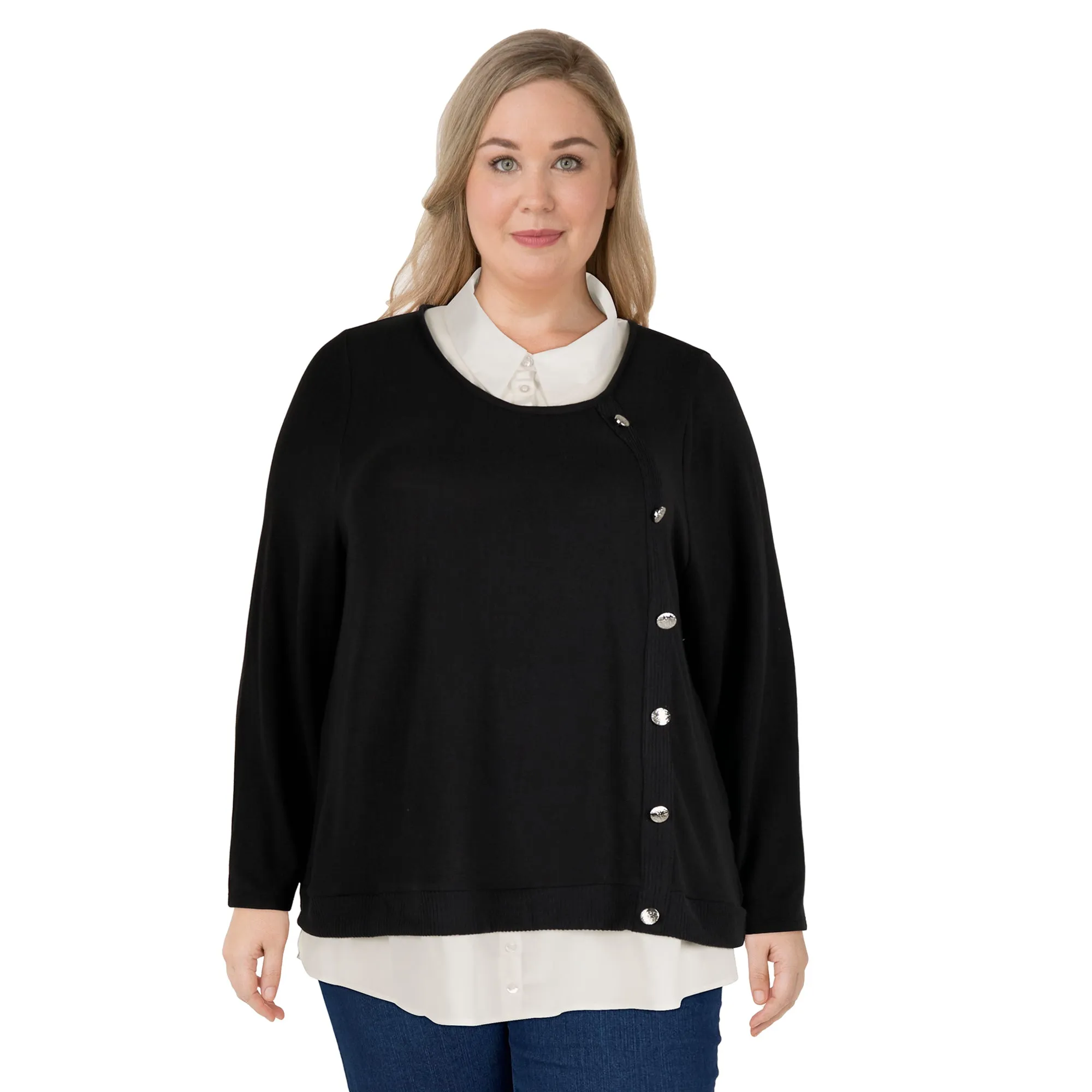 lily morgan Women's Plus Crew Neck Long Sleeve Top sold by Giant Tiger product image thumbnail 2