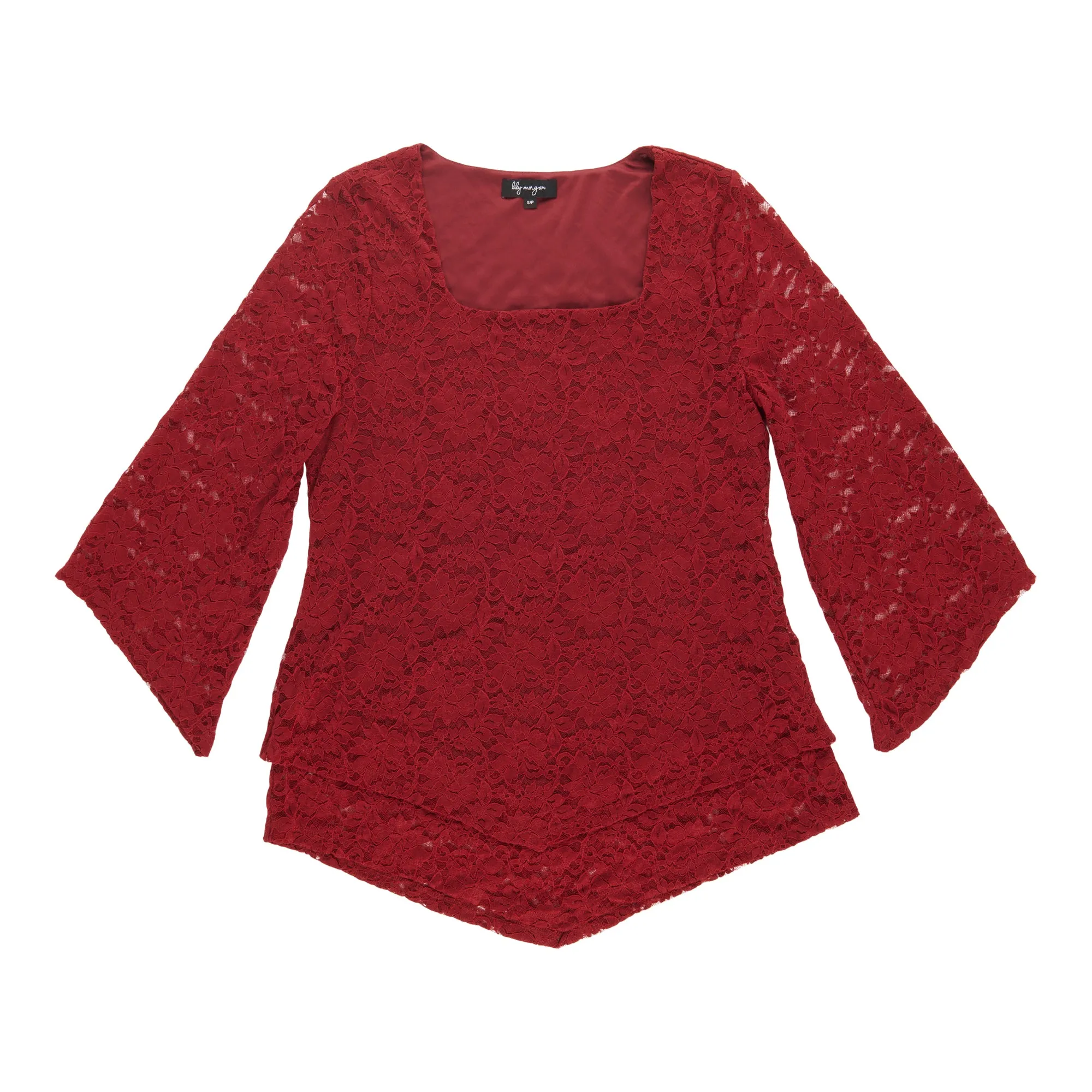 lily morgan Women's Lace Pointed Hem Top sold by Giant Tiger product image thumbnail 3