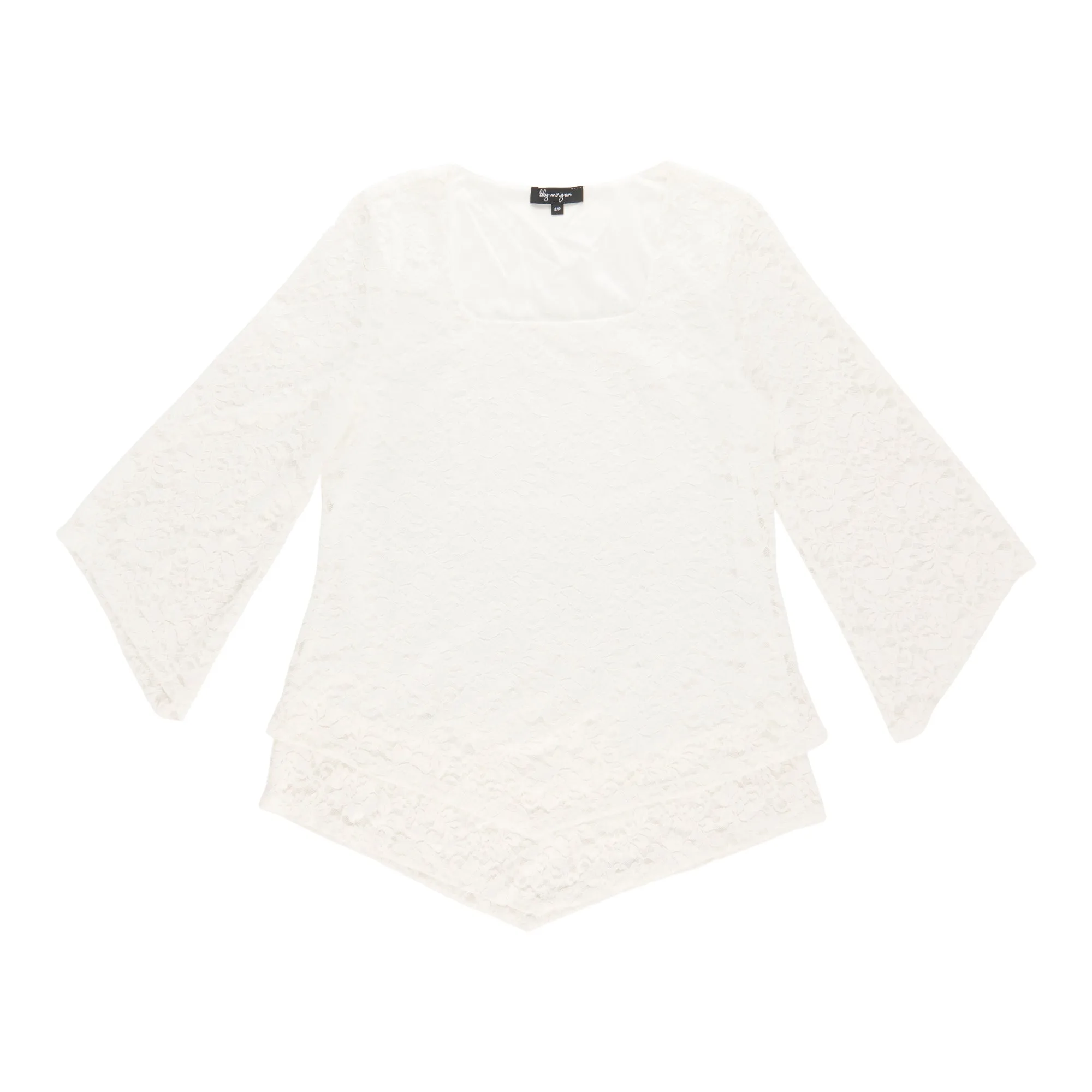 lily morgan Women's Lace Pointed Hem Top sold by Giant Tiger product image thumbnail 2