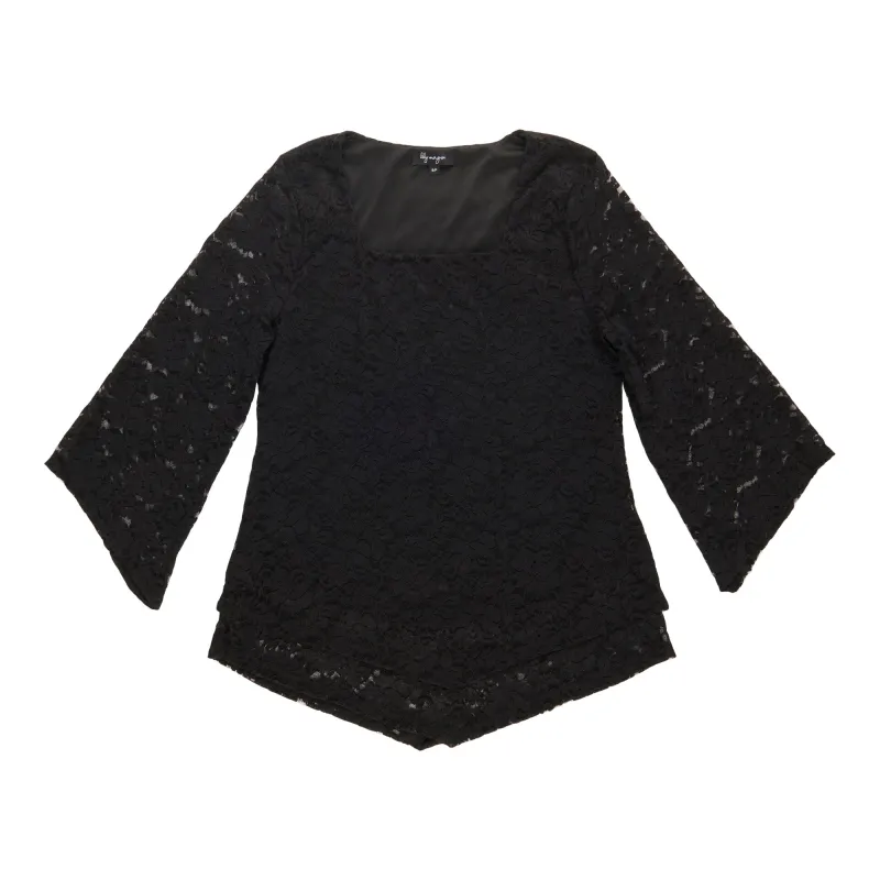 lily morgan Women's Lace Pointed Hem Top sold by Giant Tiger