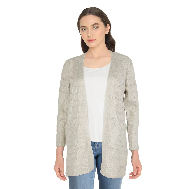 Women's Cable Knit Open Front Cardigan sold by Giant Tiger