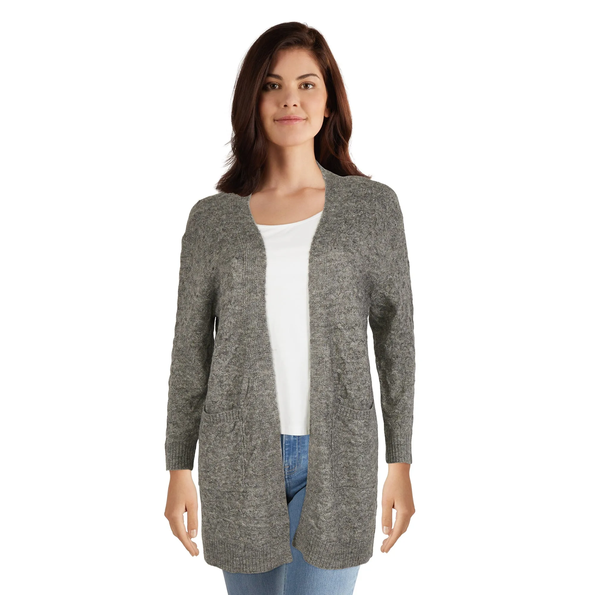 Women's Cable Knit Open Front Cardigan sold by Giant Tiger product image thumbnail 3