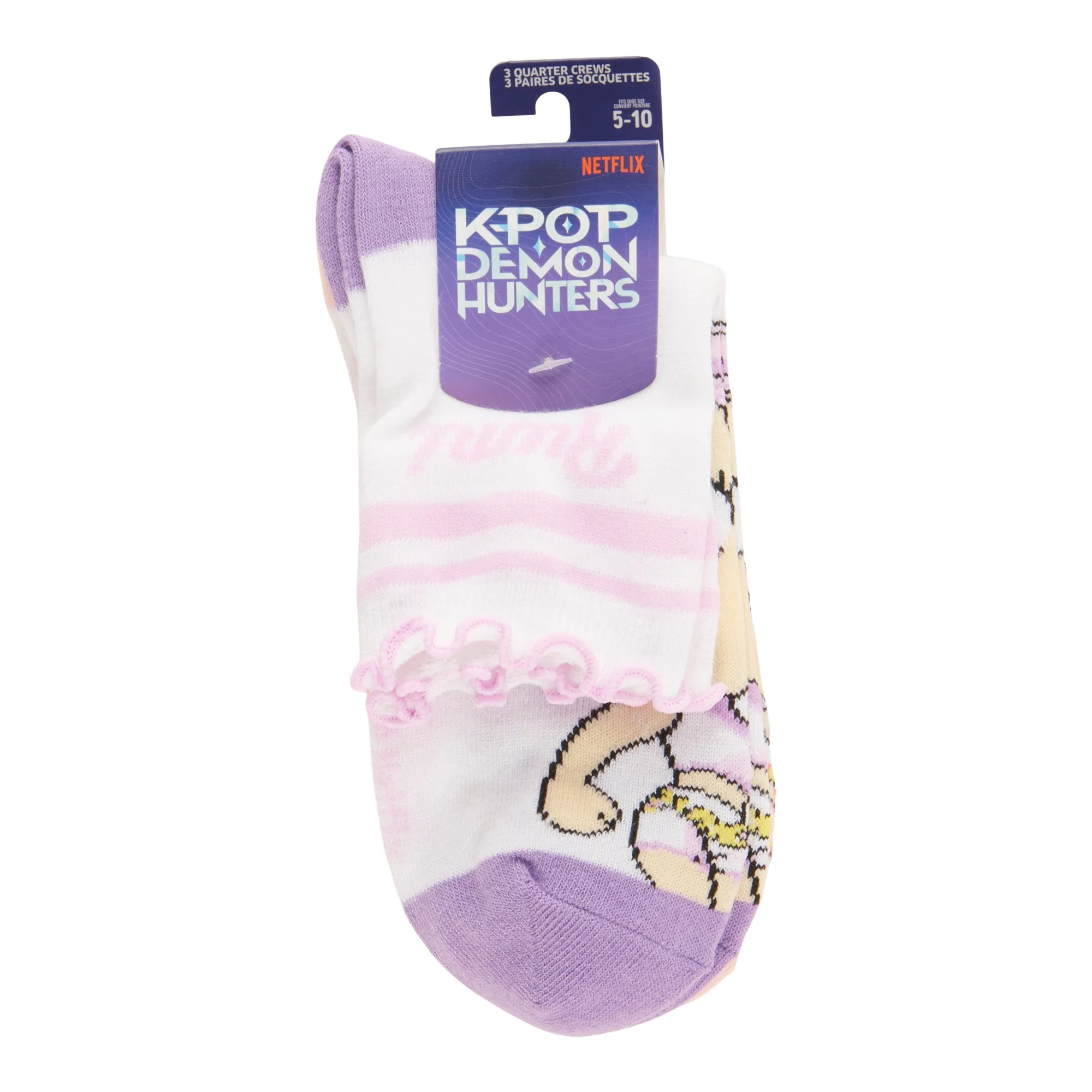 KPop Demon Hunters Women's Licensed Quarter Crew Socks, 3-Pack sold by Giant Tiger product image thumbnail 4