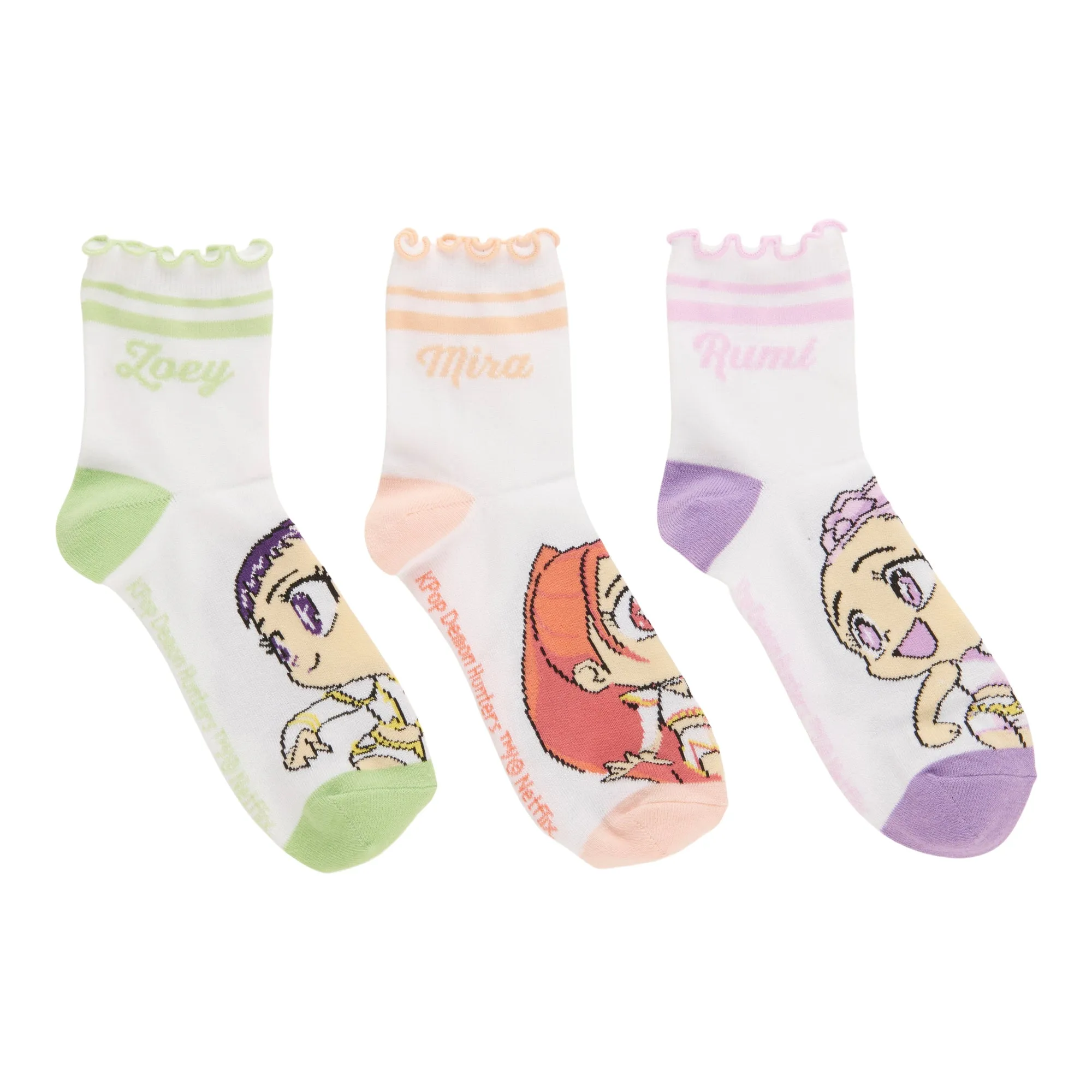 KPop Demon Hunters Women's Licensed Quarter Crew Socks, 3-Pack sold by Giant Tiger product image thumbnail 3