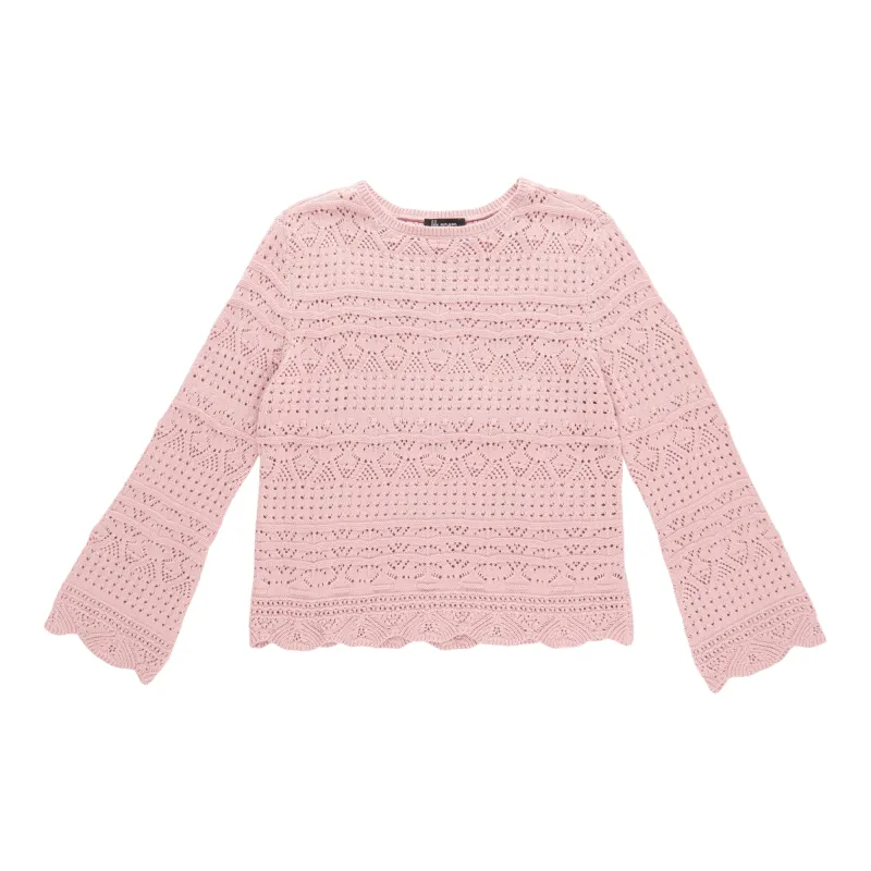 lily morgan Women's Pointelle Bell Sleeve Sweater sold by Giant Tiger
