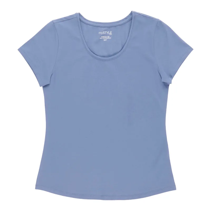 mySTYLE Women's Scooped Stretchy Tee sold by Giant Tiger