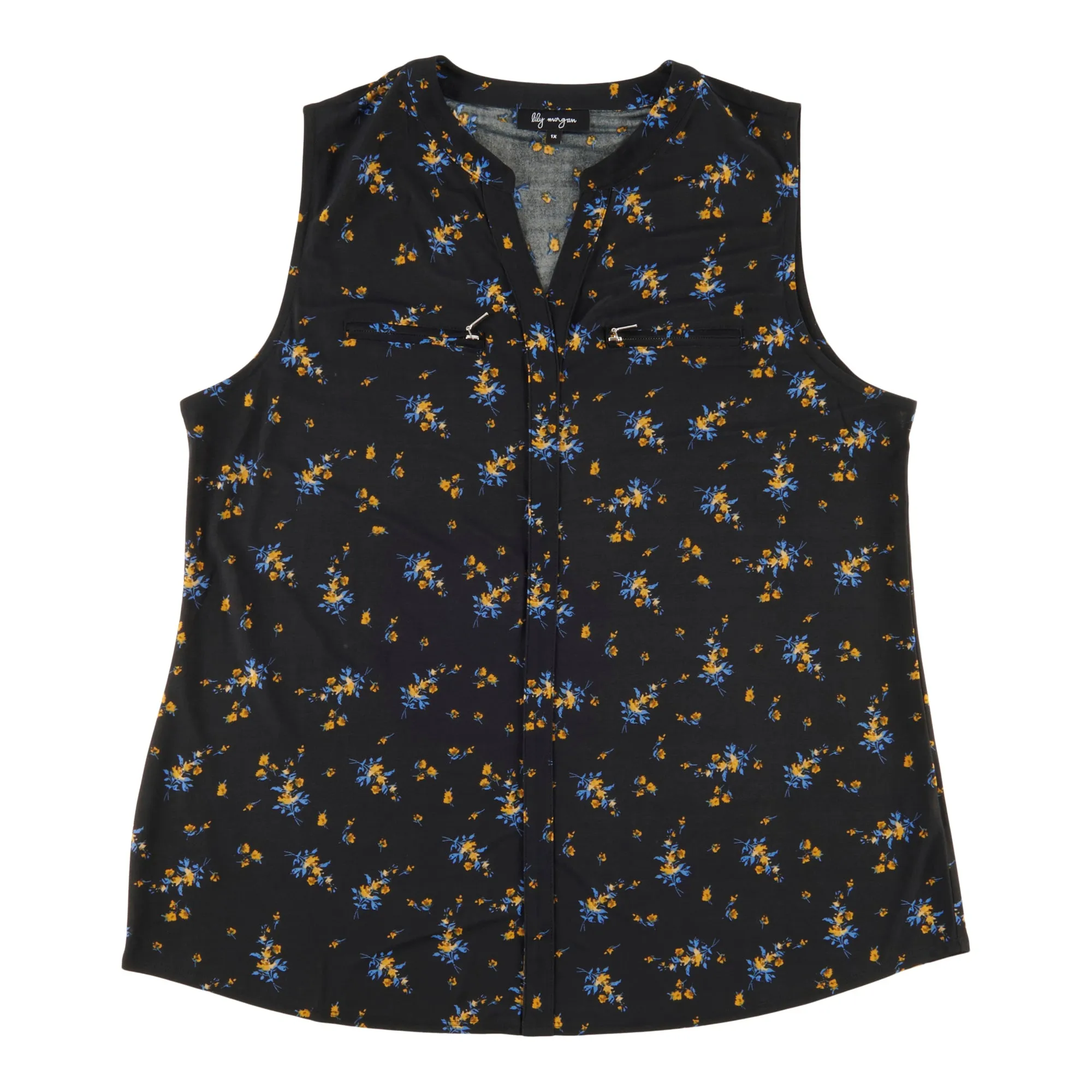 lily morgan Women's Plus Zip Detail Top sold by Giant Tiger